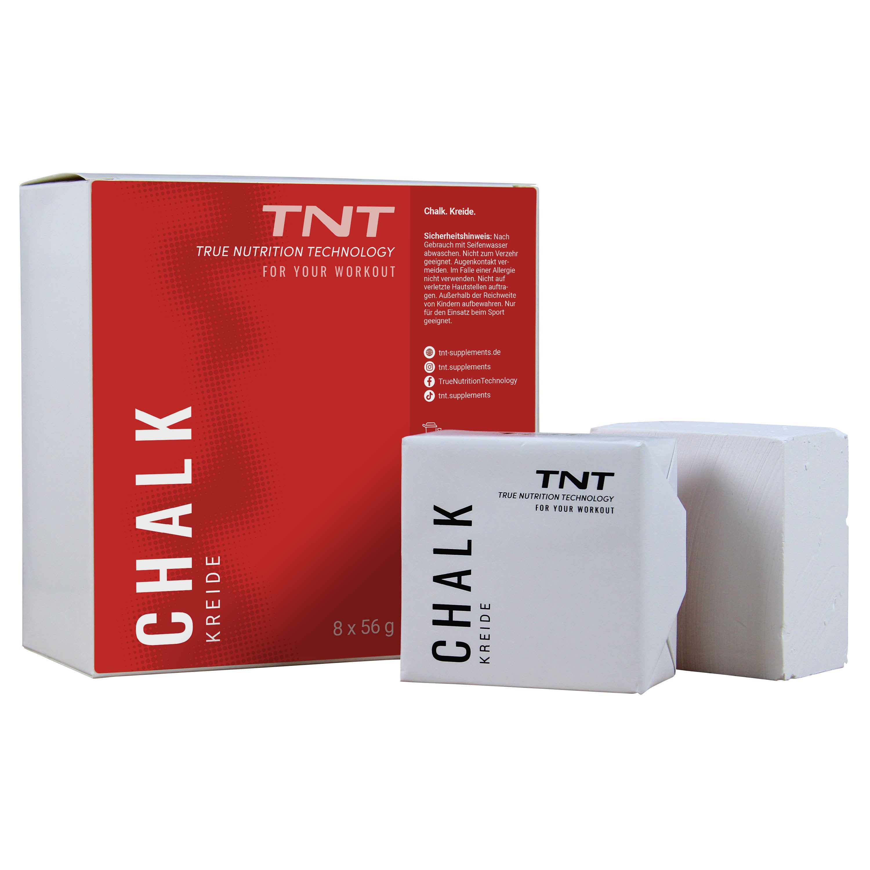 TNT (True Nutrition Technology) Grip-Pulver TNT Chalk Block - Hochreines Magnesiumcarbonat.