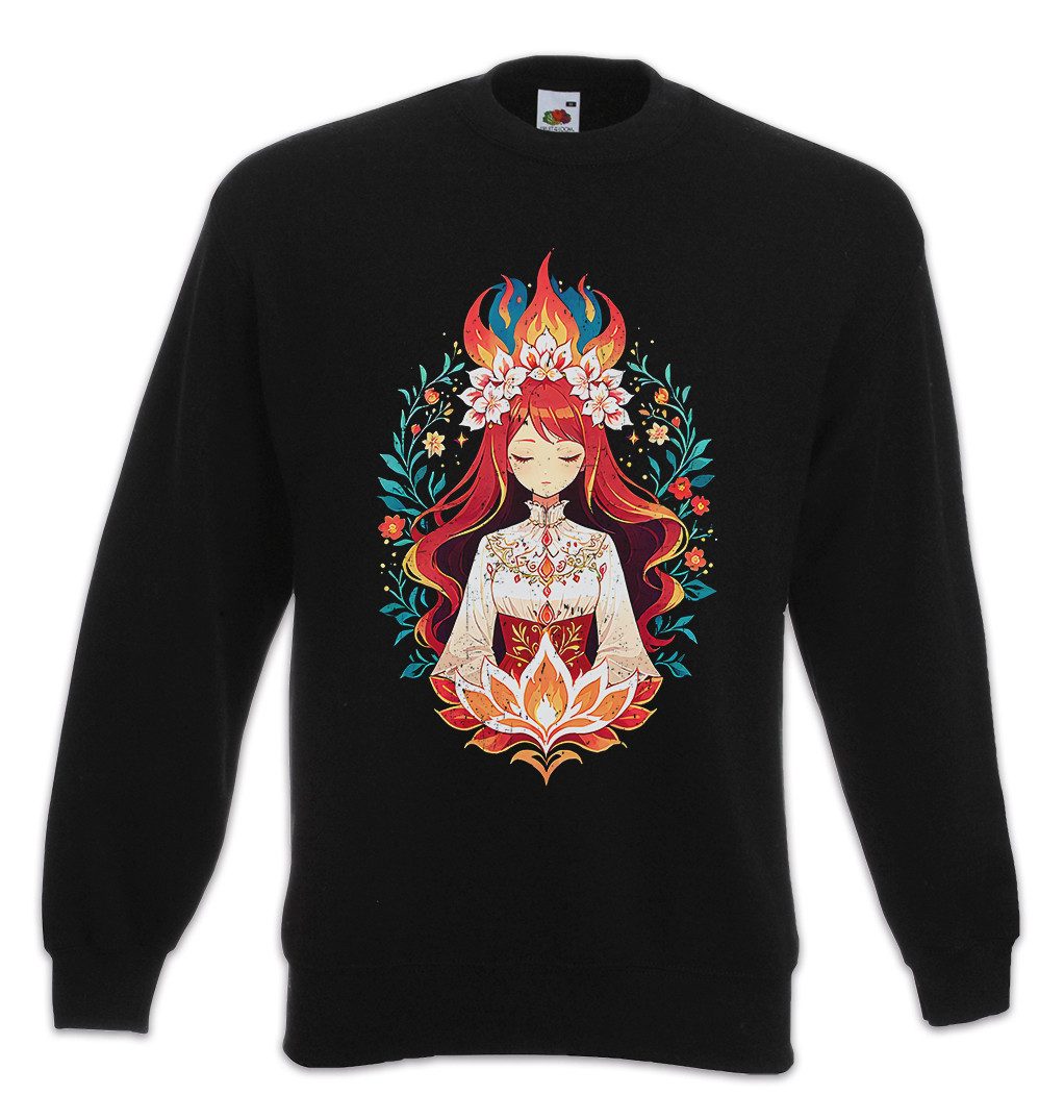 Urban Backwoods Sweatshirt Fire Goddess Sweatshirt Feuer Göttin Fantasy Elves Elfen Fairy Fairies (1-tlg) Lord RPP Dungeons Role
