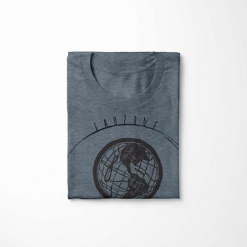 Sinus Art T-Shirt Vintage Herren T-Shirt Globus