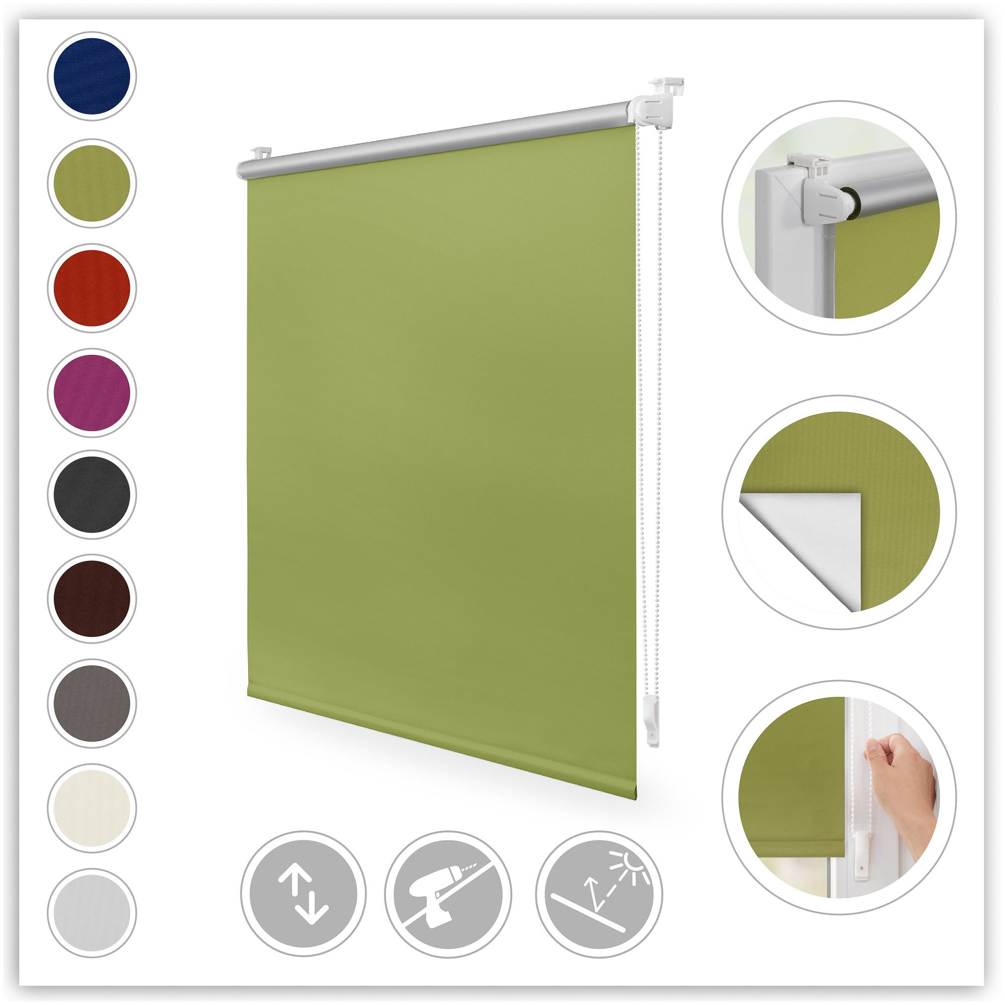 Rollo Thermo-Rollo Klemmfix, ohne Bohren, Verdunkelung, Roomy, Klemmbar, An günstig online kaufen