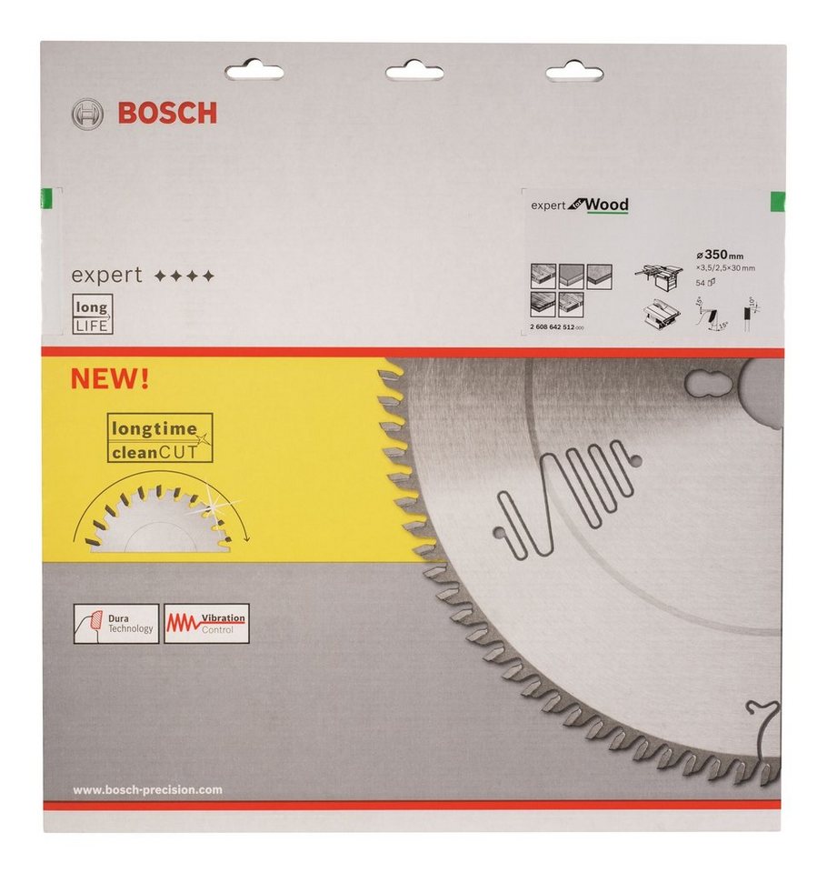 Thumbnail - BOSCH Kreissägeblatt, Expert for Wood 54Z - 350 x 30 x 3,5 mm
