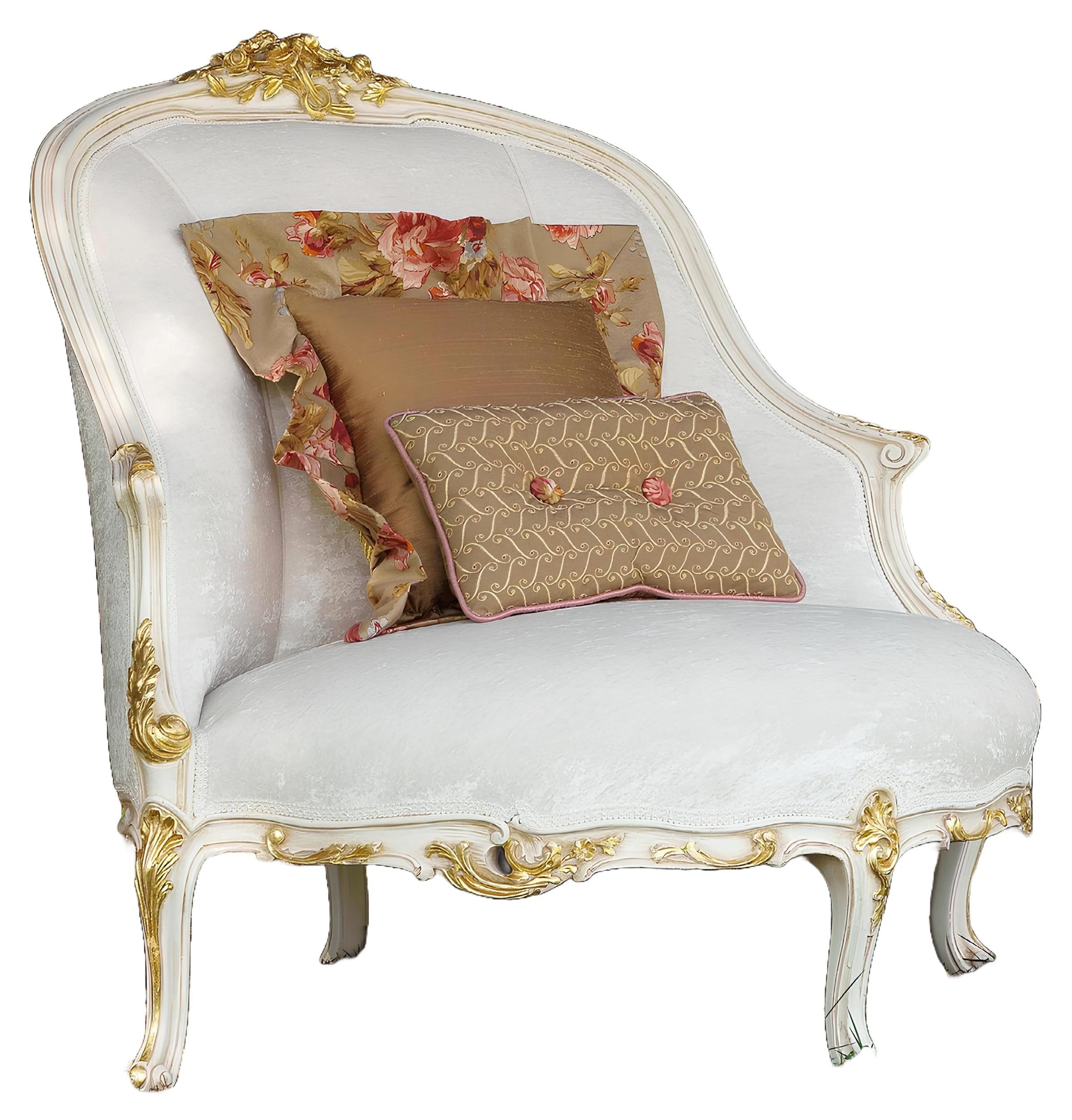 Xlmoebel Sessel Eleganter Ohrensessel mit gemütlichem Polster in klassischem Design (1-St), Hergestellt in Europa