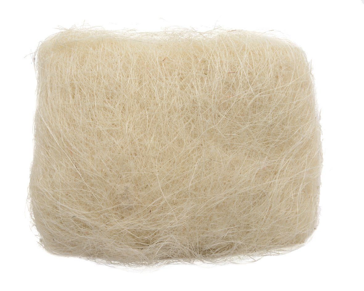 Decoris season decorations Bastelnaturmaterial, Sisal Dekogras zum Basteln ca. 14x18cm weiß - creme
