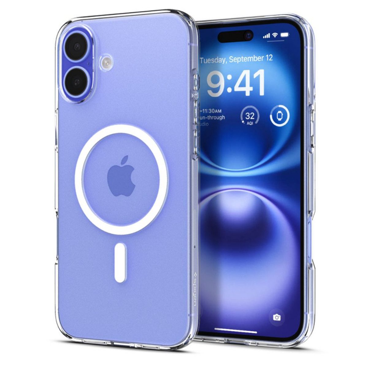 Spigen Handyhülle Liquid Crystal Transparent mit Magnetfunktion Kompatibel mit iPhone 16 6,1, Integrierte Magnetfunktion für stabiles kabelloses Laden
