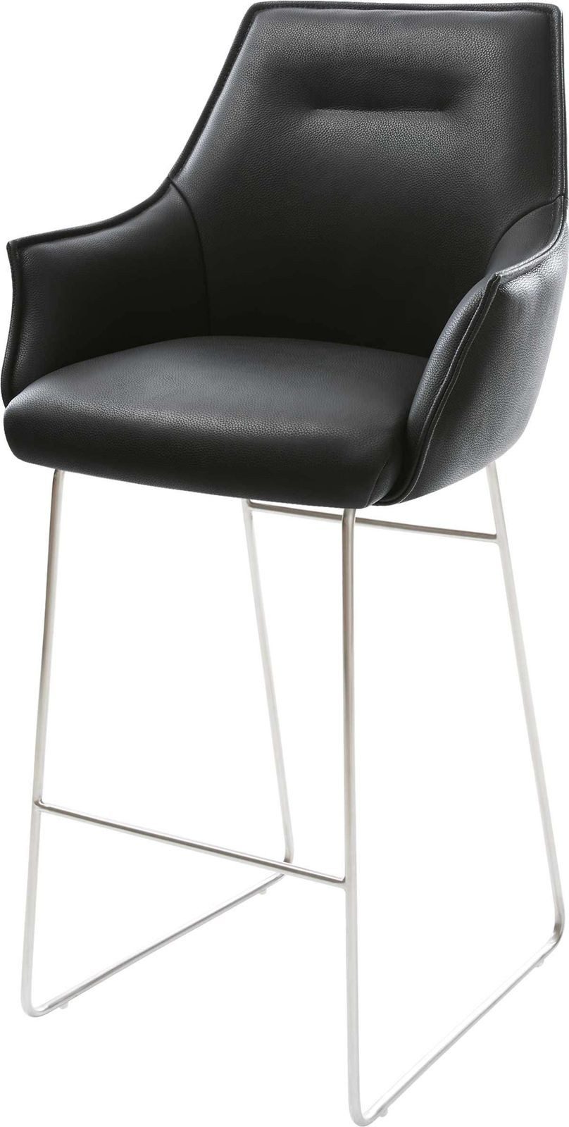 DELIFE Barhocker Alja-Flex, Kufengestell Edelstahl Echt-Leder günstig online kaufen