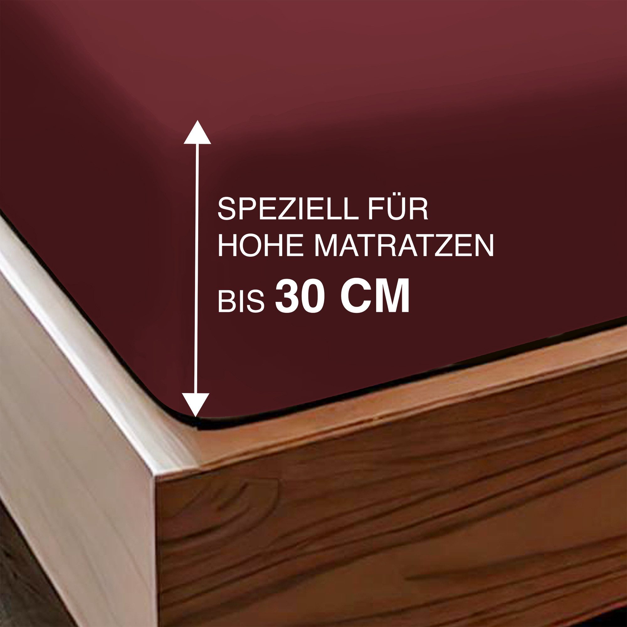 BARBONS Spannbettlaken Mikrofaser Bettlaken, 35 cm Tiefe Spannbetttuch, Gebürstete Polyester, (1 Stück), Topper – Bild 5 von 5