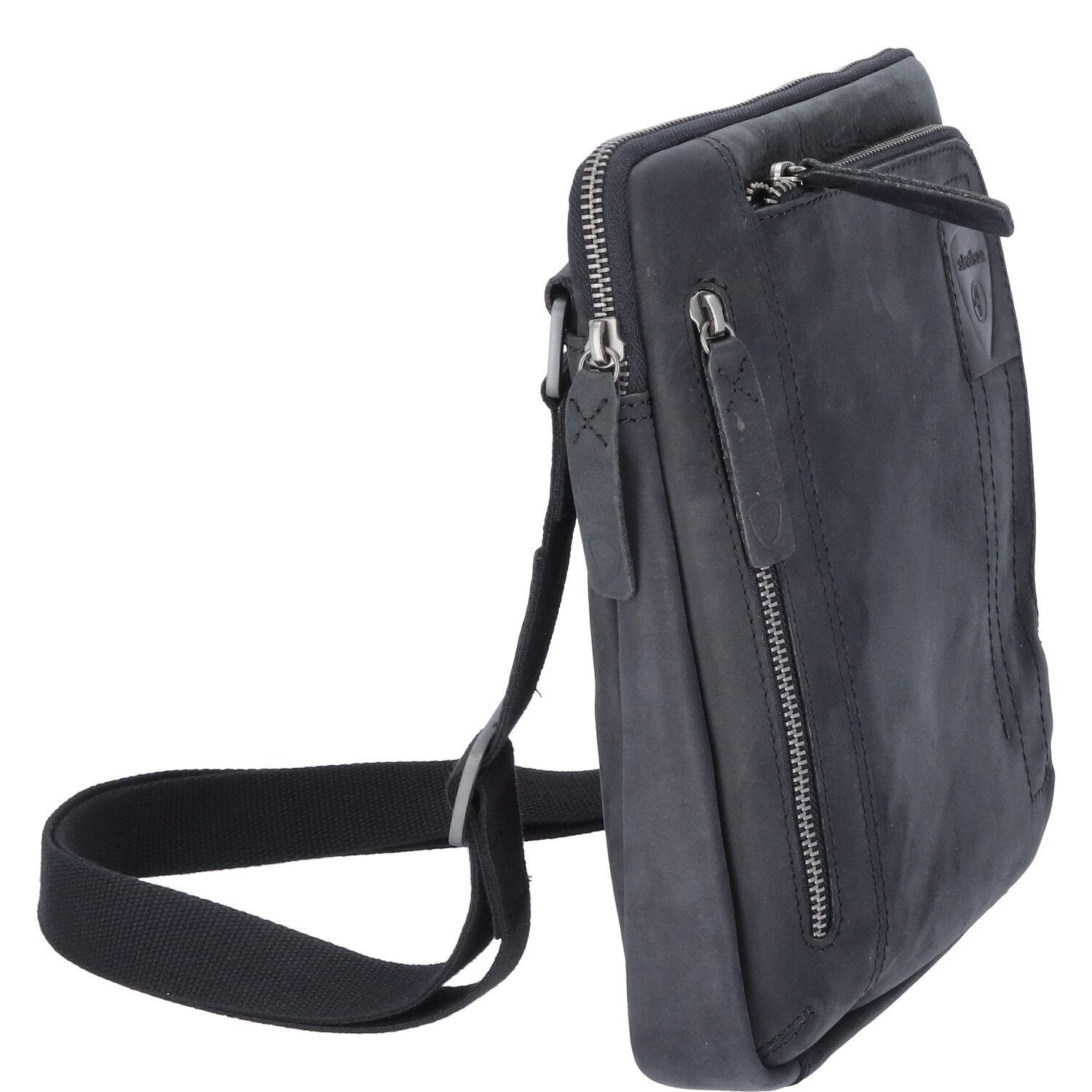 Strellson Umhängetasche Strellson Schultertasche Leder Richmond Black (1, 1-tlg., 1)