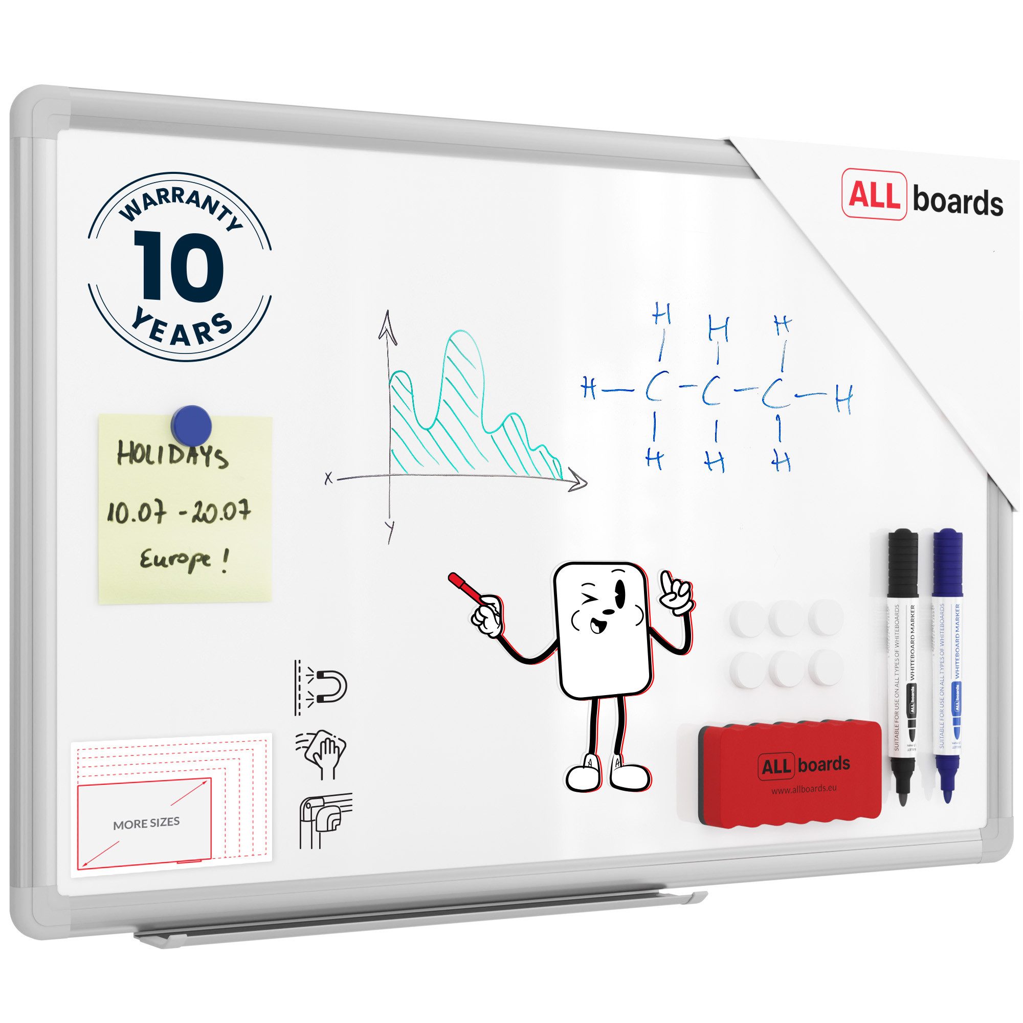 ALLboards Magnettafel ALLboards Magnetisches Whiteboard Magnettafel Premium EXPO