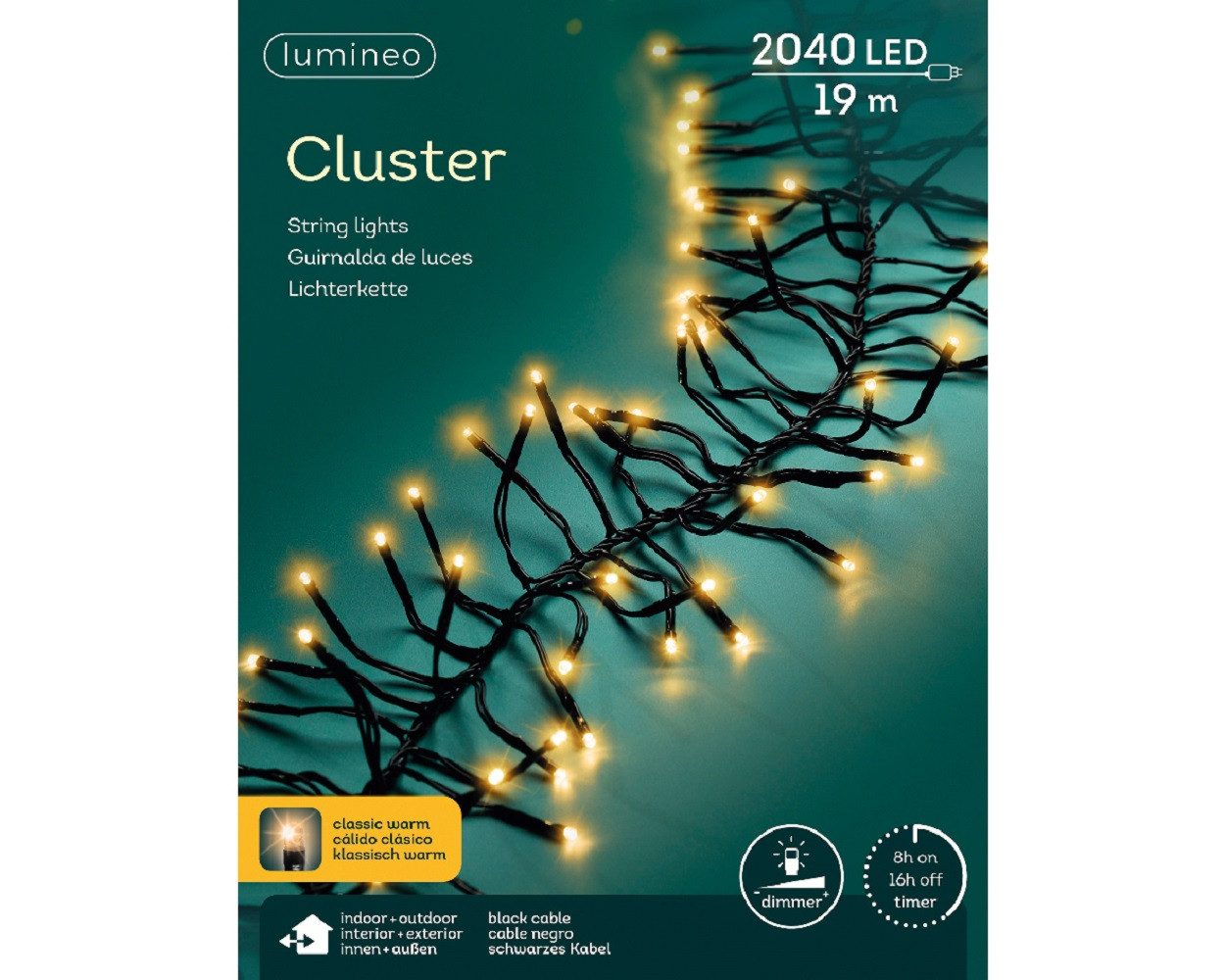 Kaemingk LED-Lichterkette LED Clusterbeleuchtung Outdoor L.1900cm günstig online kaufen