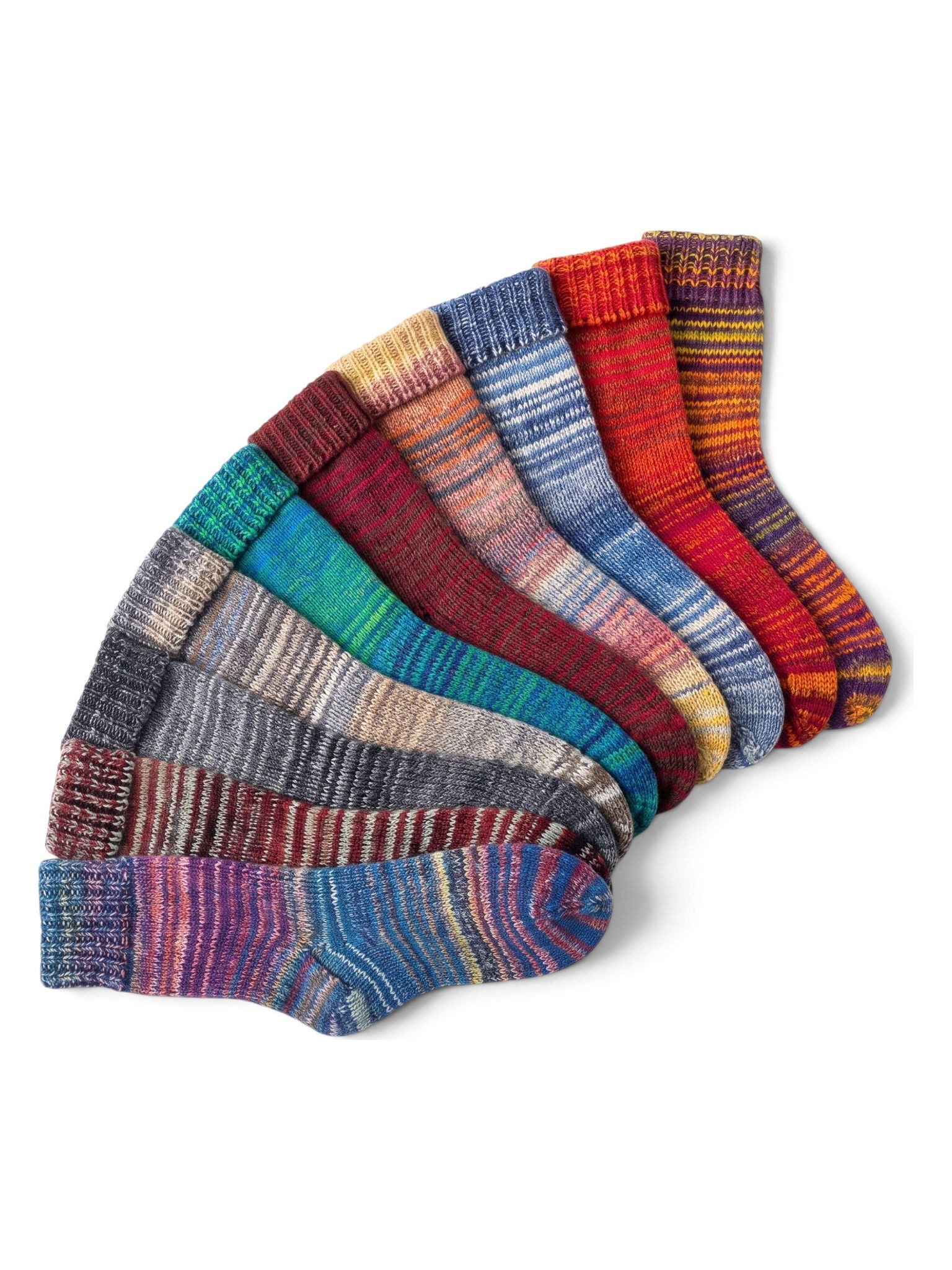 Black Snake Kuschelsocken Wollsocken in Strickoptik mit Farbverlaufsgarn für Damen und Herren (Socken-Set, 2-Paar, bunt 35/38) jedes Paar ein Unikat mit weichem Schaftbund für warme Winterfüße