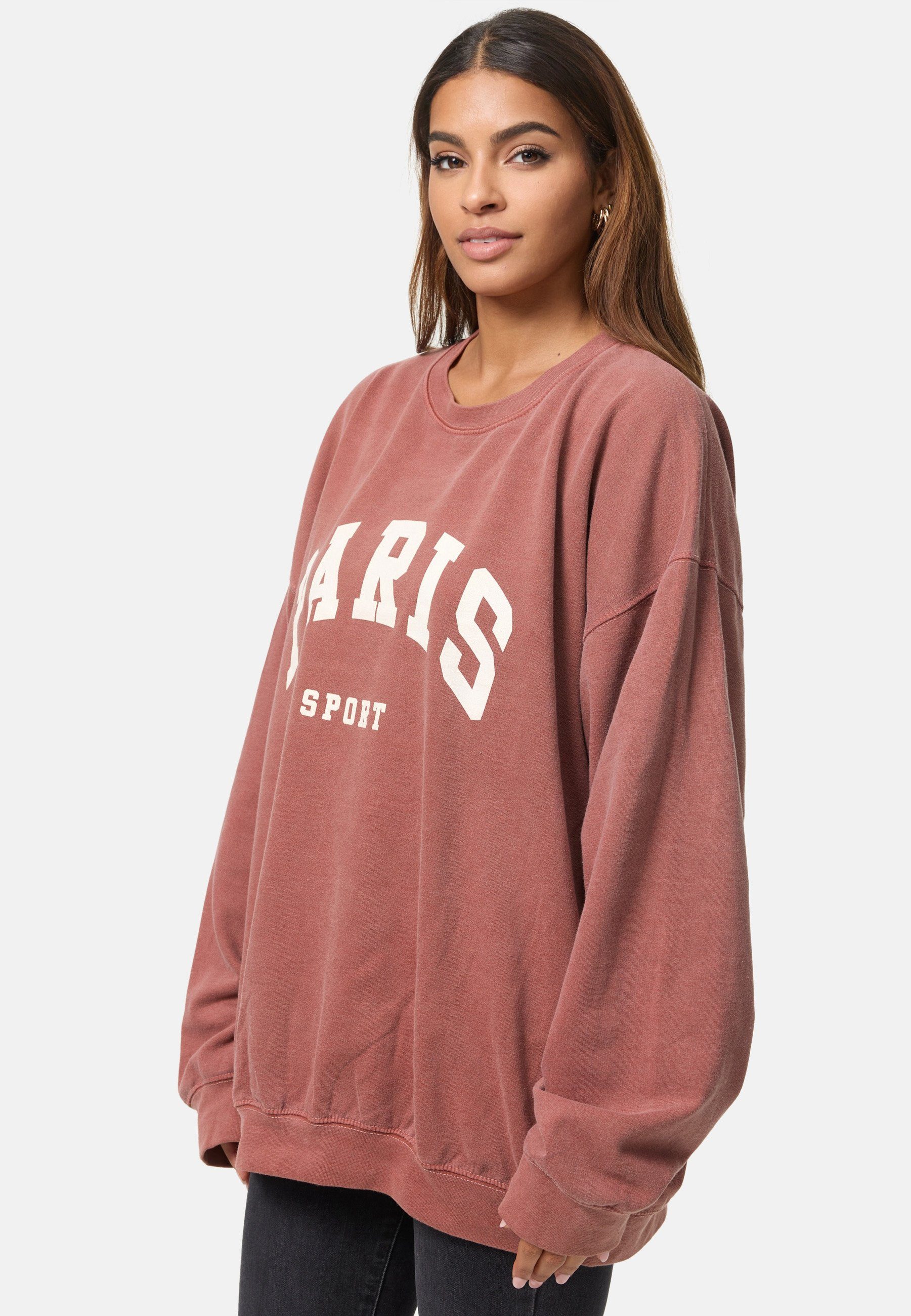 Worldclassca Longsweatshirt Worldclassca Oversized Sweatshirt PARIS SPORT Langarmshirt Pullover
