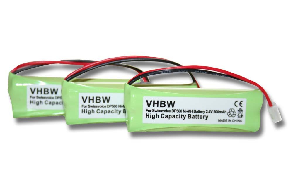 vhbw kompatibel mit Medion Life S63064, S63036, S63062, MD83274, MD83166, Akku NiMH 500 mAh (2,4 V)