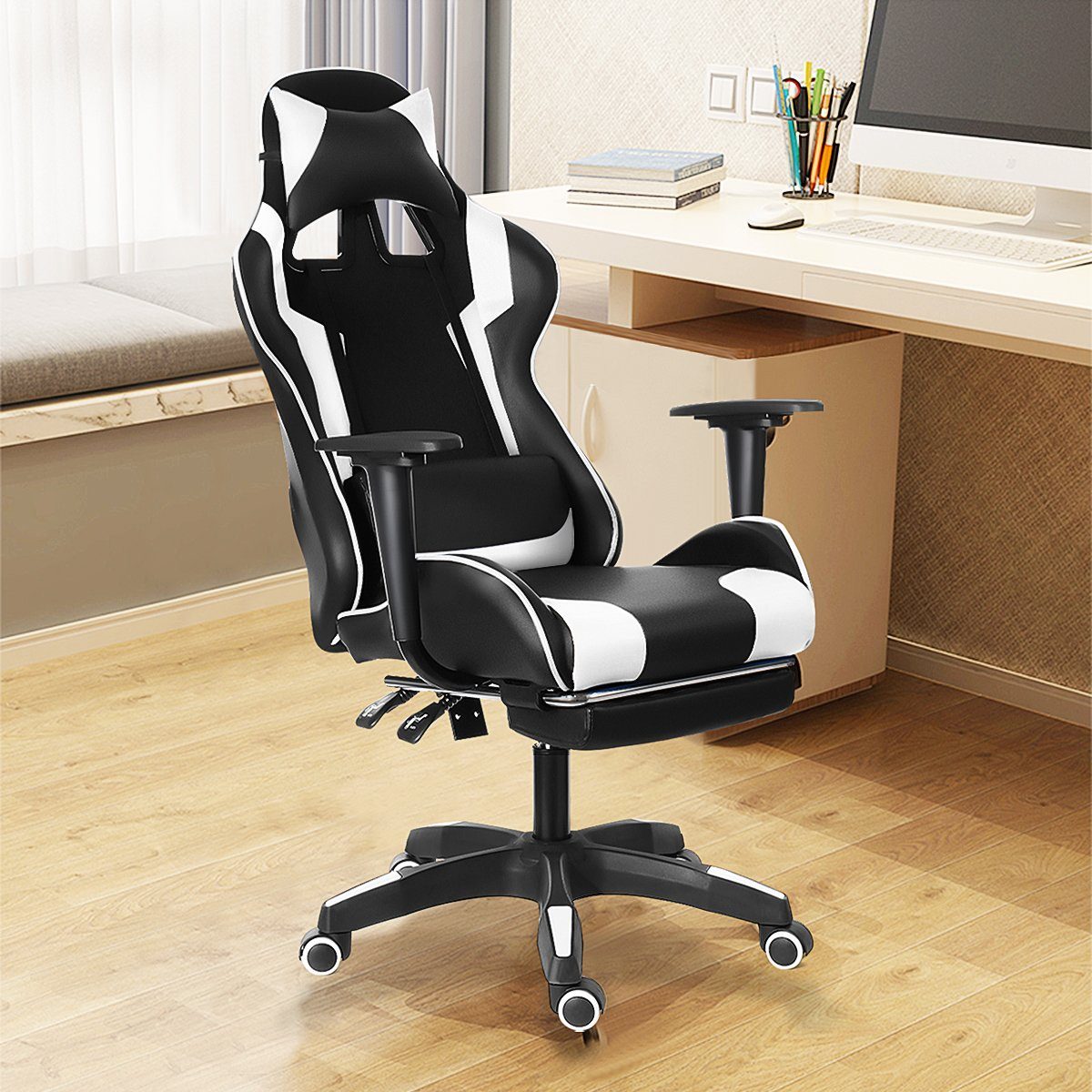 Insma Gaming Chair 794, Gaming-Stuhl Racing Stuhl Bürostuhl Schreibtischstuhl Drehstuhl höhenverstellbar