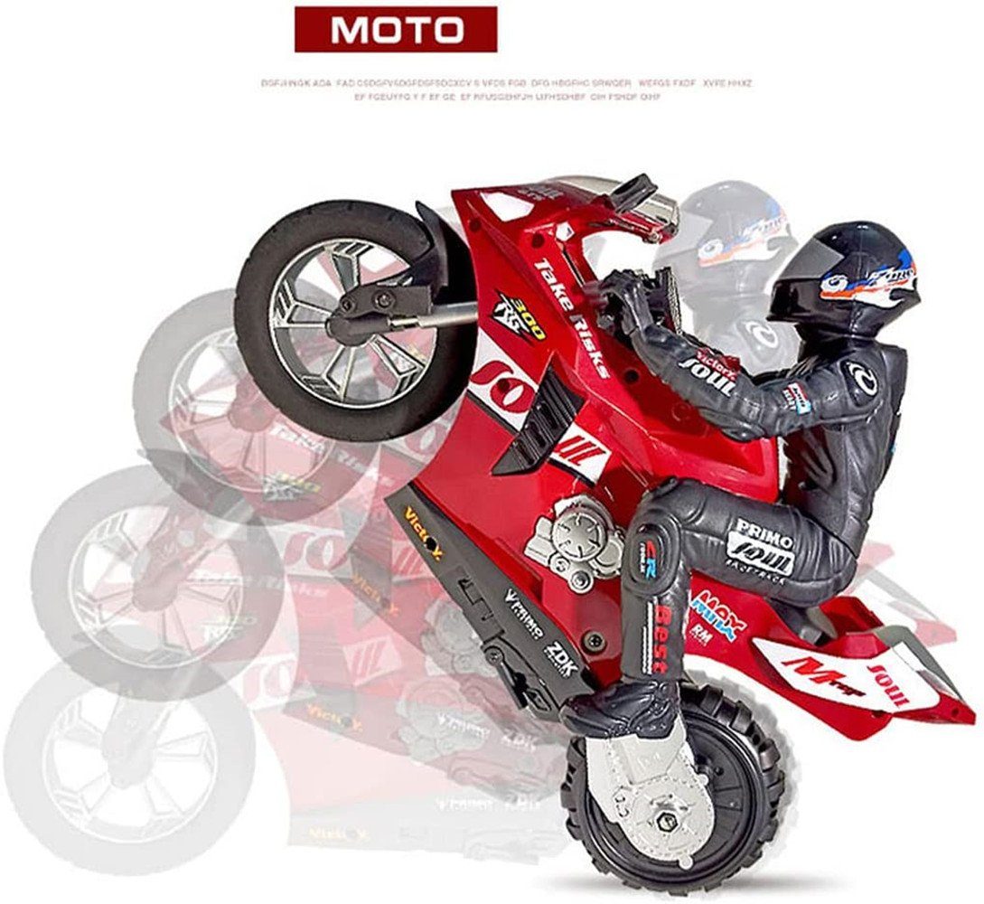 Thumbnail - autolock RC-Motorrad Drahtlose Fernbedienung RC Motorrad mit Sound und Licht Effekt, Driftmotorrad,Sechs-Achsen Balance ...
