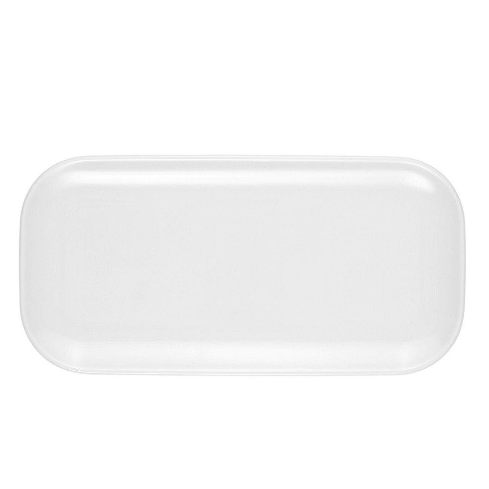 Seltmann Weiden Servierplatte Seltmann Weiden No Limits weiß Servierplatte/Deckel eckig 24x12 cm, Porzellan