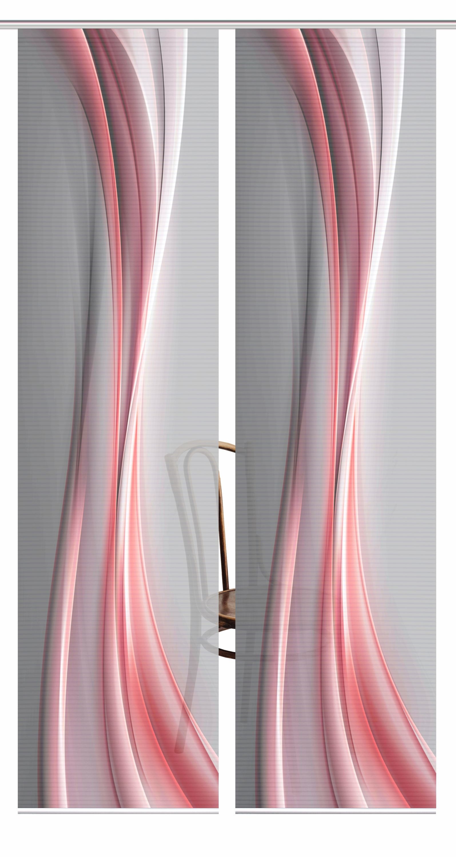HOME in green Schiebegardine ELANIA (2 St), Paneelwagen, halbtransparent, S günstig online kaufen