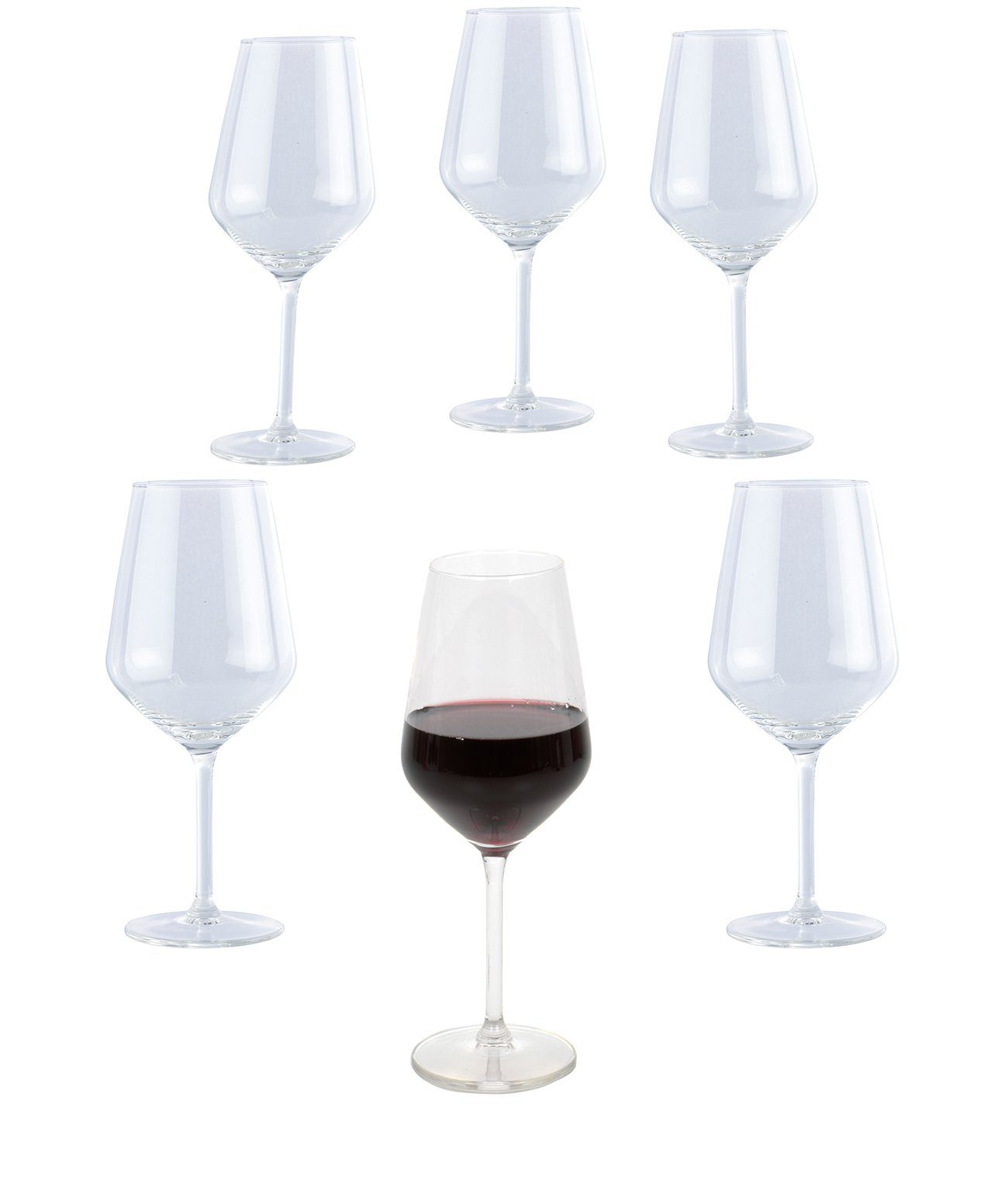 Bubble-Store Weinglas Weingläserset 6 Stück, Trento Glas, Weingläser, Weißwein, Rotwein, Rosé Wein Glas