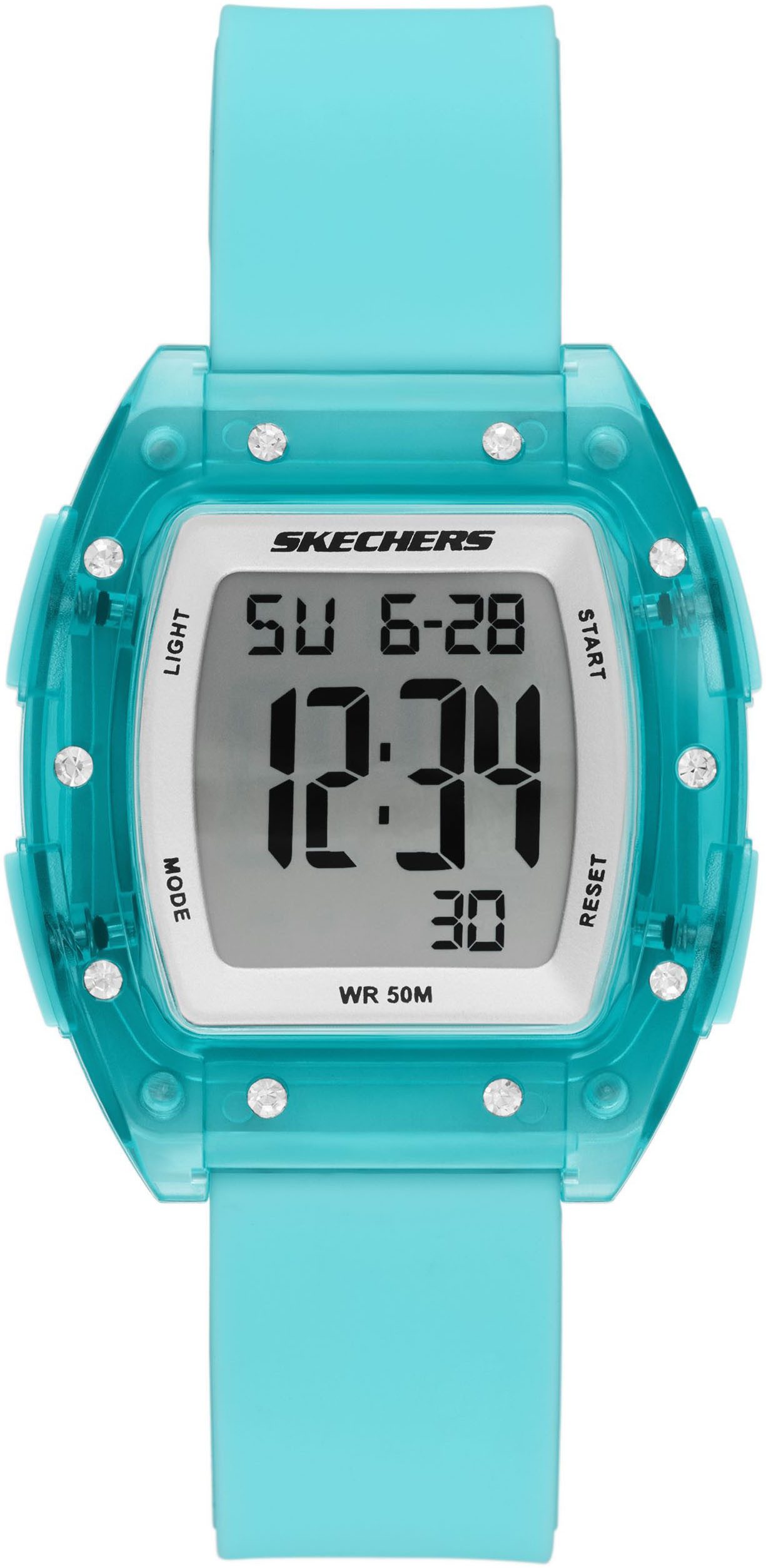 Skechers Chronograph SAWTELLE SR6333, Quarzuhr, Armbanduhr, Damenuhr, Herrenuhr, Silikonarmband, digital
