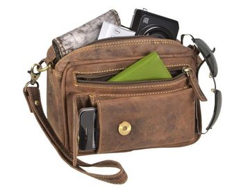 Greenburry Handgelenktasche "Vintage" Leder, Herrentasche, Ledertasche, 21x14cm, mit Handschlaufe