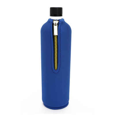 Dora's Trinkflasche Glasflasche mit Neoprenbezug blau 700 ml