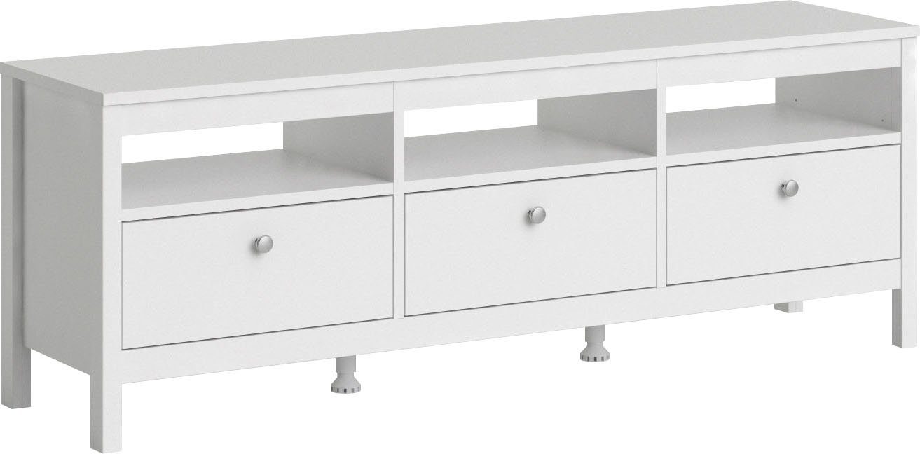 Home affaire TV-Bank Madrid, TV-Möbel, Fernsehtisch, TV-Unit, Media-Möbel, Sideboard, mit 3 Schubladen und 3 offenen Fächern, Breite 151 cm, Höhe 54 cm