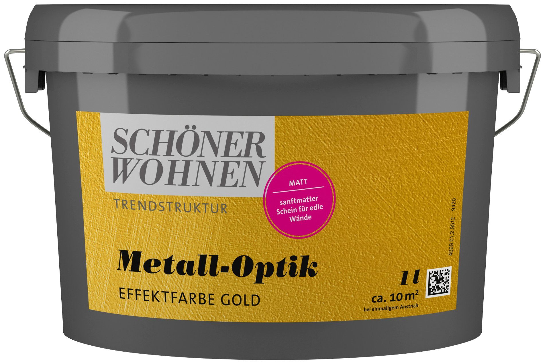 SCHÖNER WOHNEN FARBE Wandfarbe TRENDSTRUKTUR Metall-Optik Effektfarbe, matt, Effektfarbe im metallischen Look