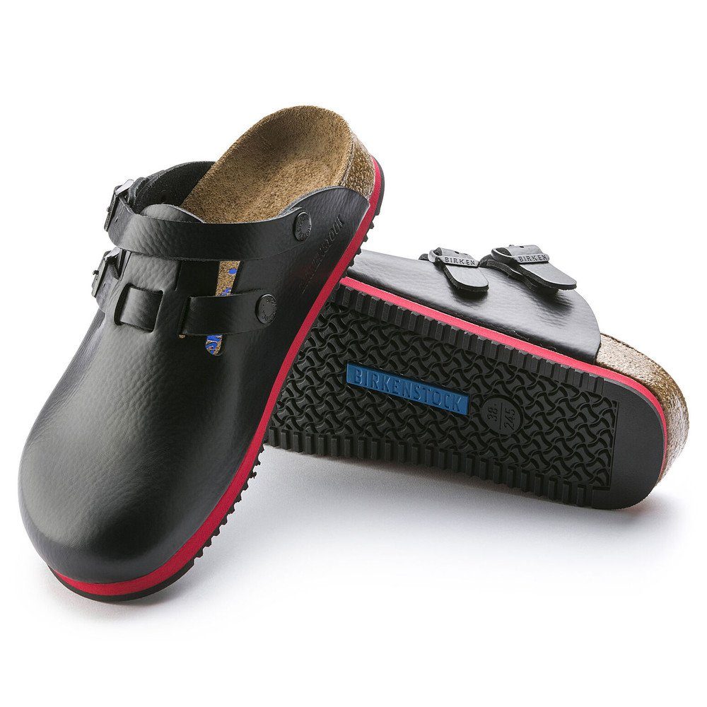 Birkenstock Clog Kay Superlauf, WB, Naturleder, schwarz/rot Pantolette – Bild 2 von 5