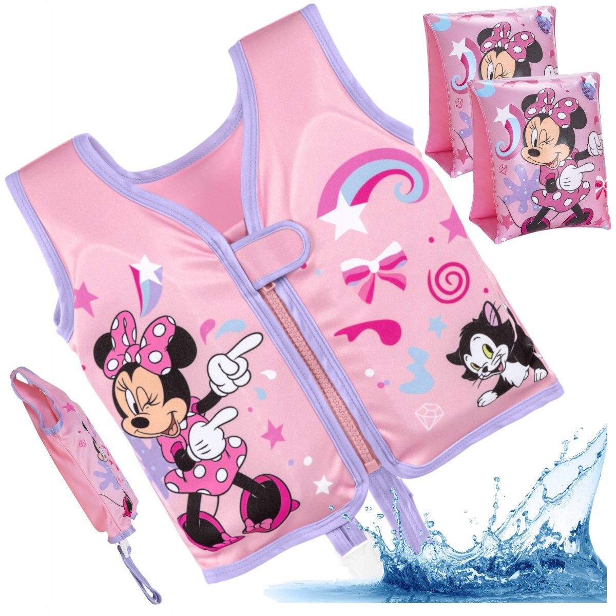 Festivalartikel Schwimmweste Bestway Minnie Maus Schwimmweste & Schwimmflügel Set 2-in-1