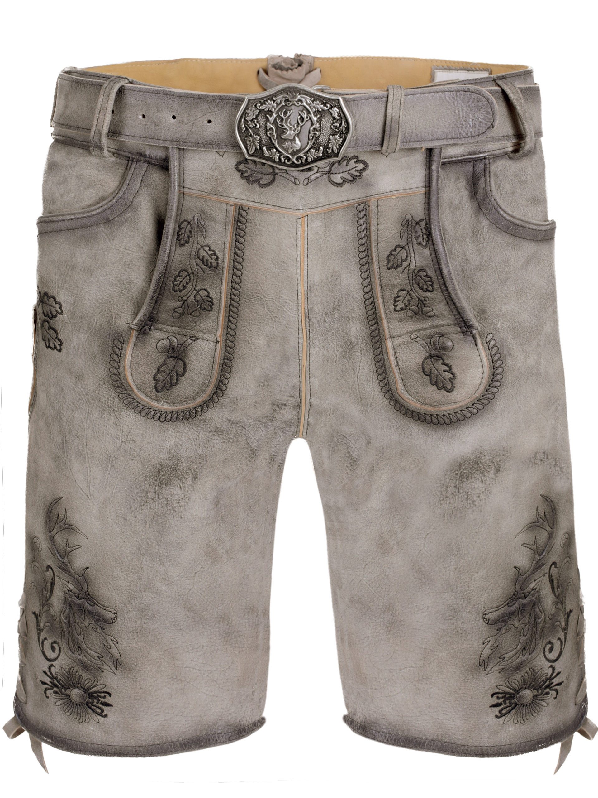 FUCHS Trachtenlederhose Trachtenlederhose kurz Dieter granit günstig online kaufen