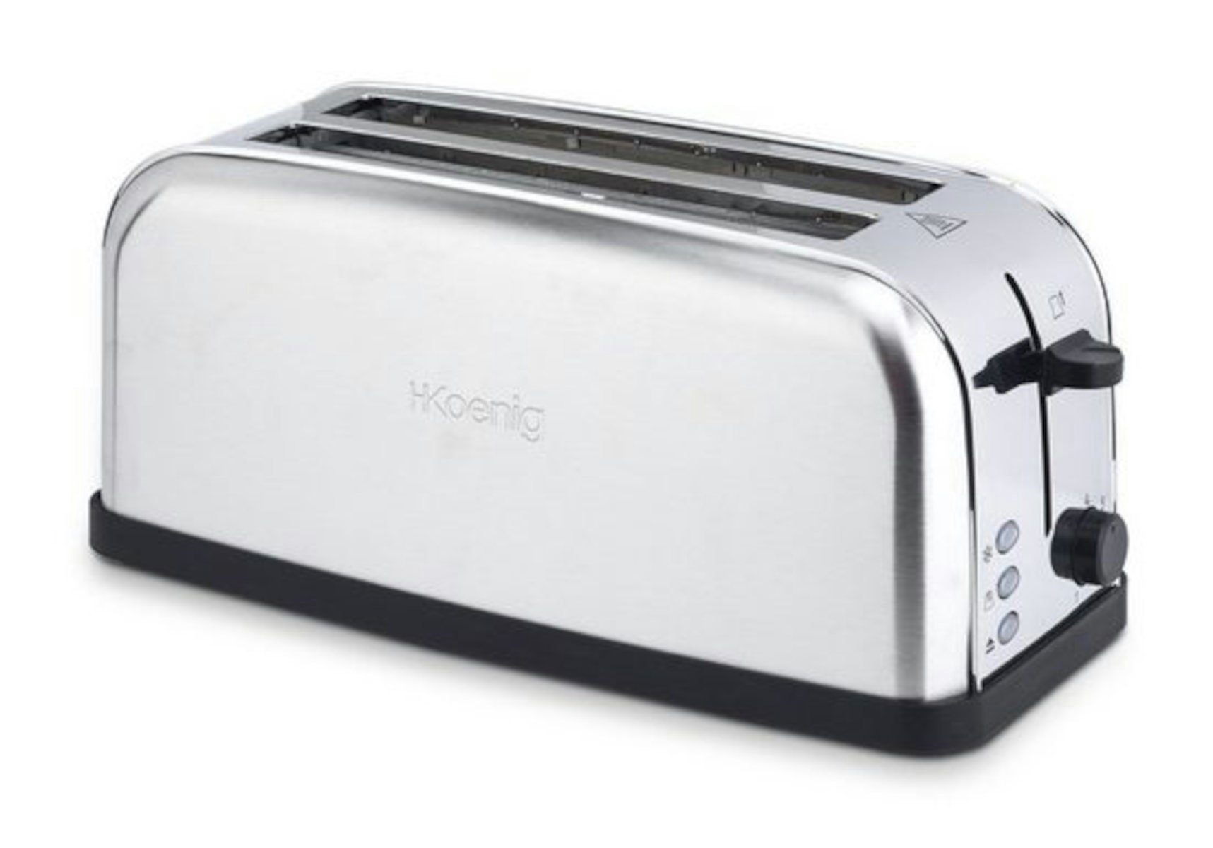 H.Koenig Toaster TOS28 Langschlitz-Toaster für 4 Scheiben Toast, 1500 W