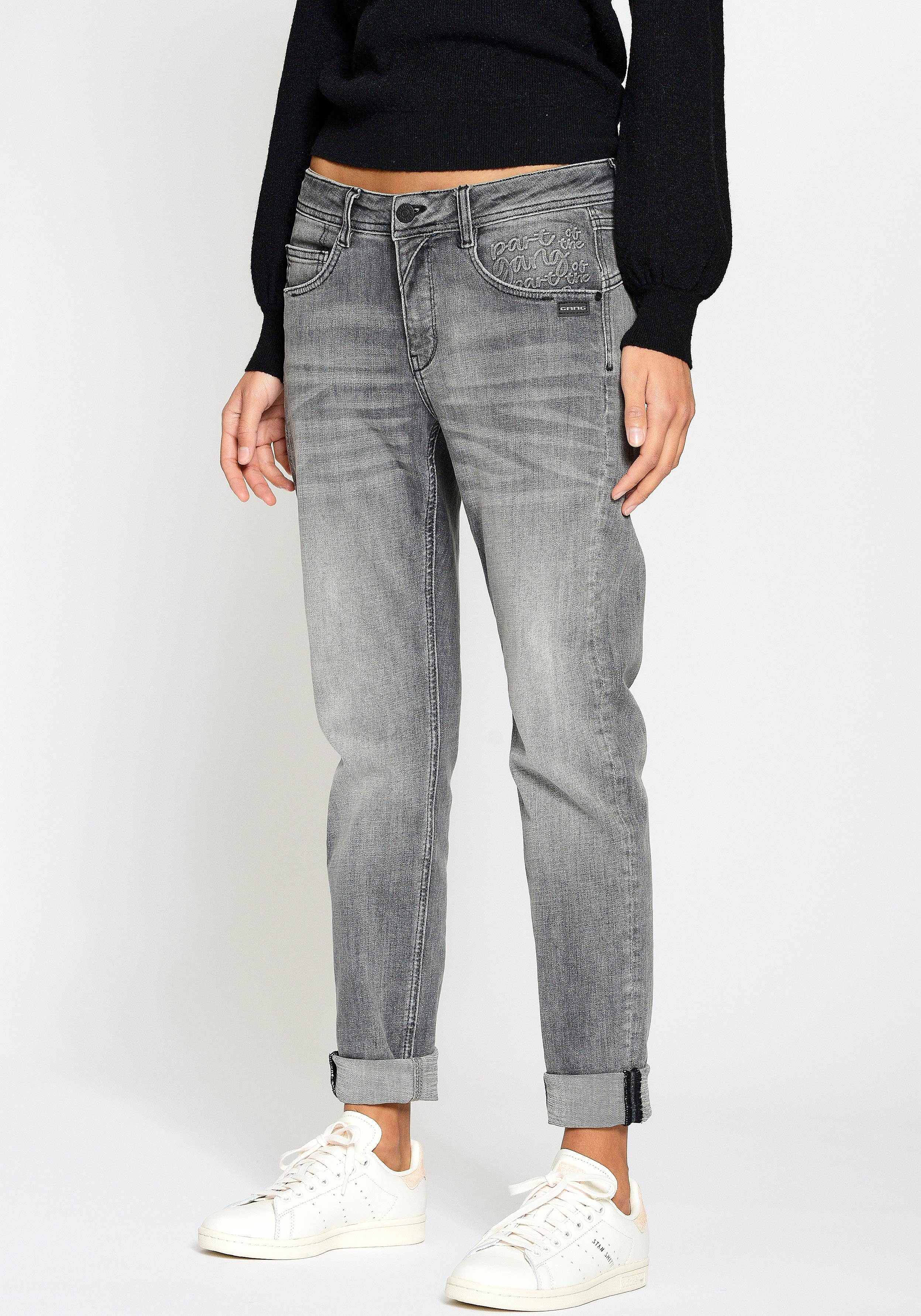 GANG Relax-fit-Jeans 94AMELIE mit Used-Effekten