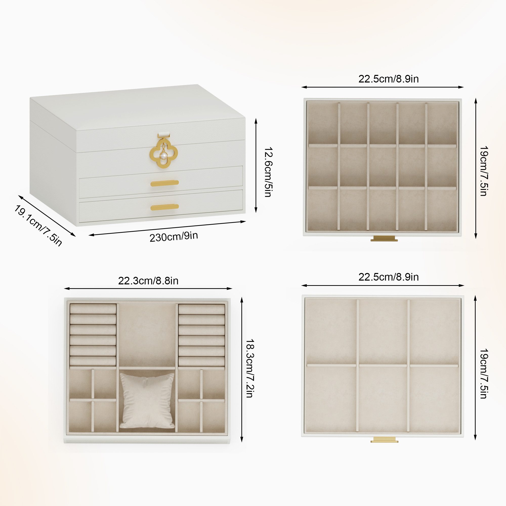 AdelDream(BTWX8GZZ) Schmuckkasten ADEL DREAM Schmuckkästchen mit Kleeblatt- günstig online kaufen