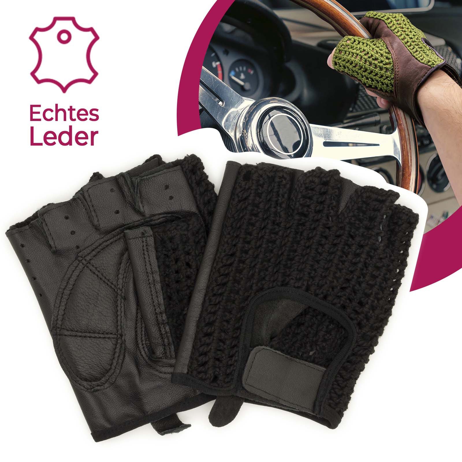 Adapter Universe Lederhandschuhe Autofahrer Handschuhe Retro Vintage Leder günstig online kaufen