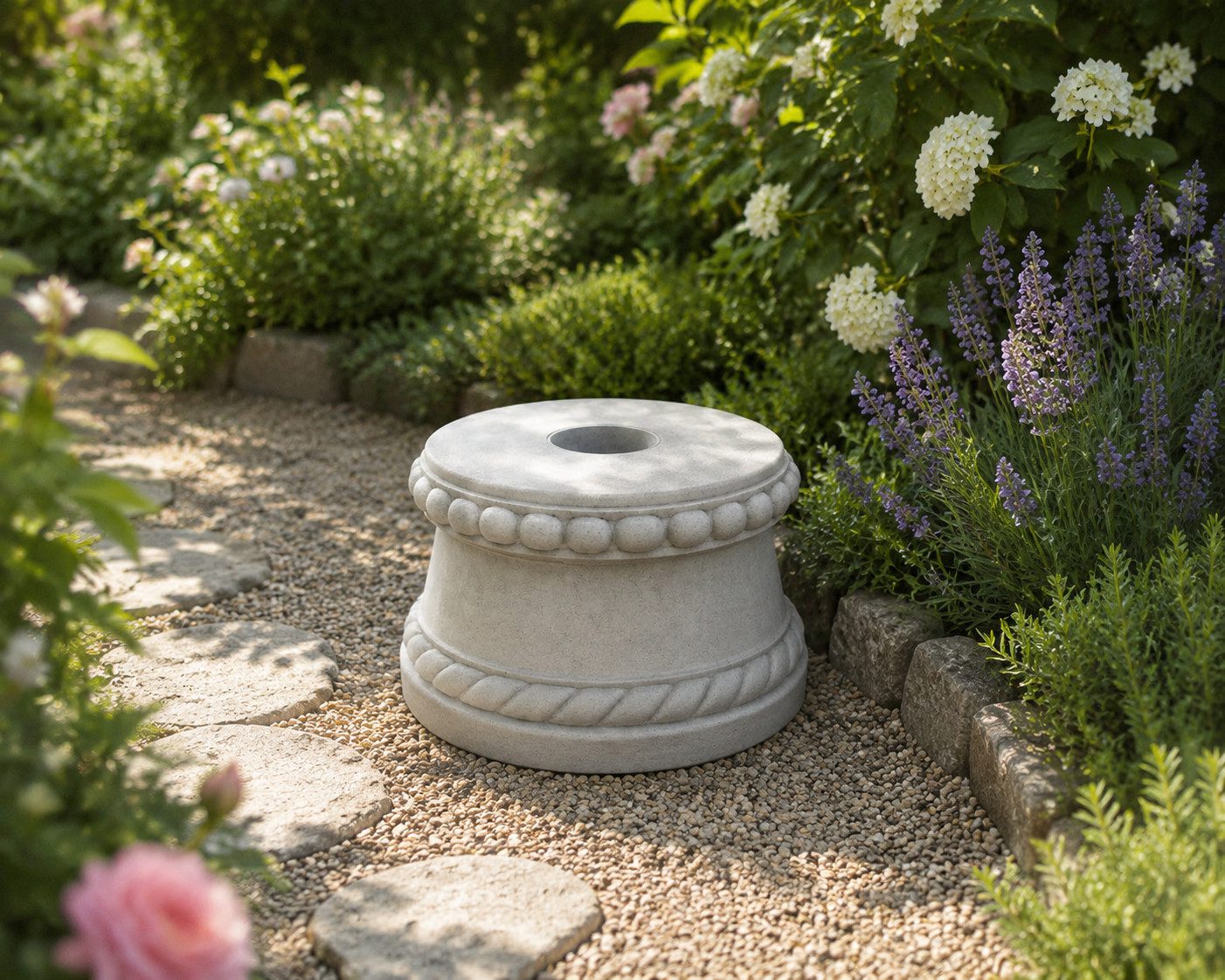 JVmoebel Gartensockel Gartensockel Dekorativer stabiler Figurständer für Garten Sofort, 45x45x30 cm, Gartensockel, 1-St., Gartensockel, Made in europa