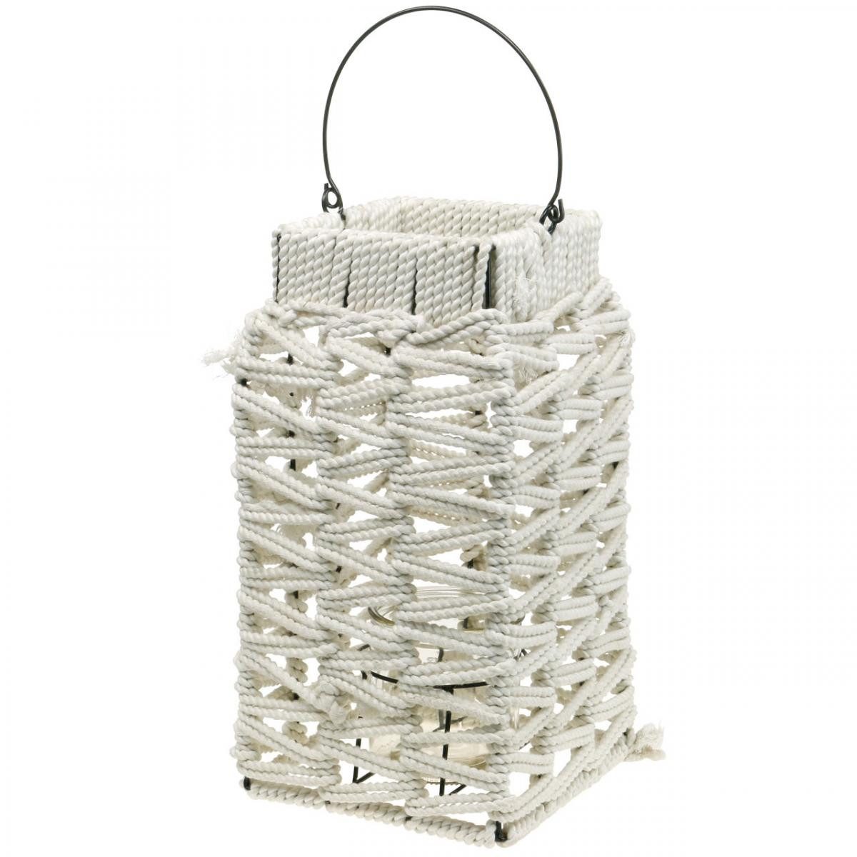 Viana Windlicht Windlicht zum Hängen, Sommerdeko, Laterne, Makramee Stil