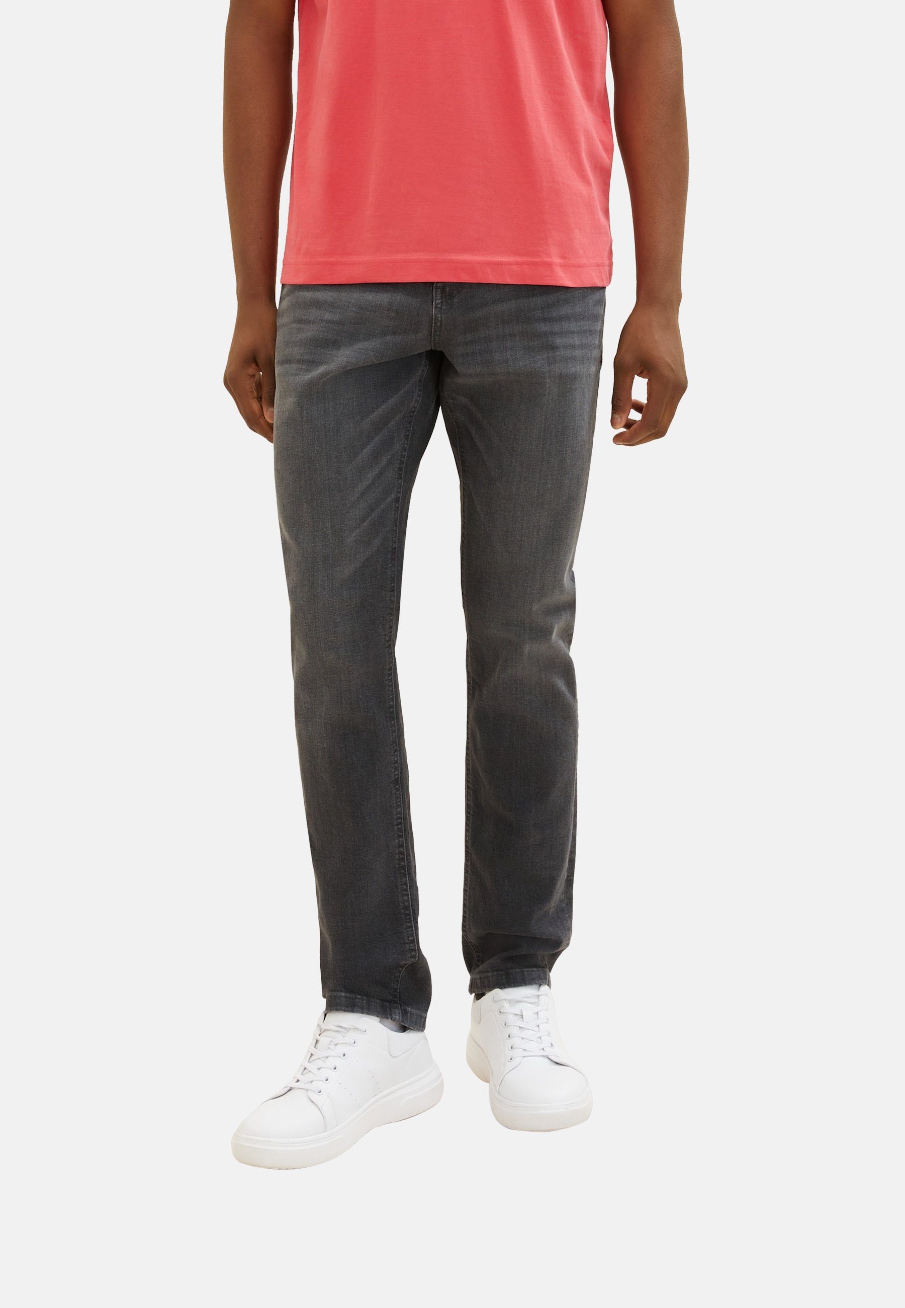 TOM TAILOR 5-Pocket-Jeans Hose Fit Five-Pocket-Style Jeans (1-tlg) Slim Josh lange dunkelgrau