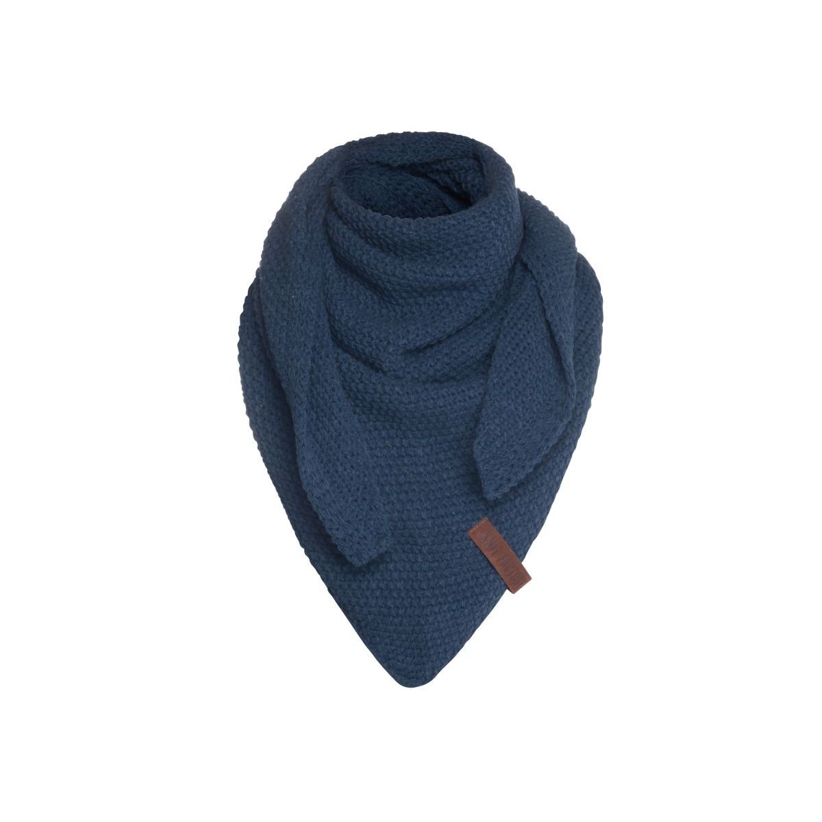 Schal Coco Dreiecksschals 140x60 cm Glatt Dunkelblau