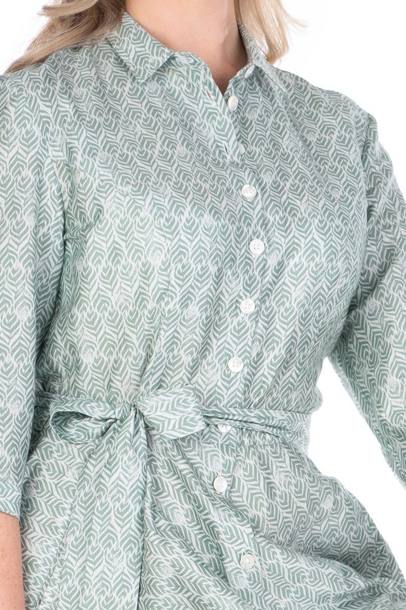 Hammerschmid Trachtenkleid Hemdblusenkleid - STEINSEE - grün gemustert günstig online kaufen