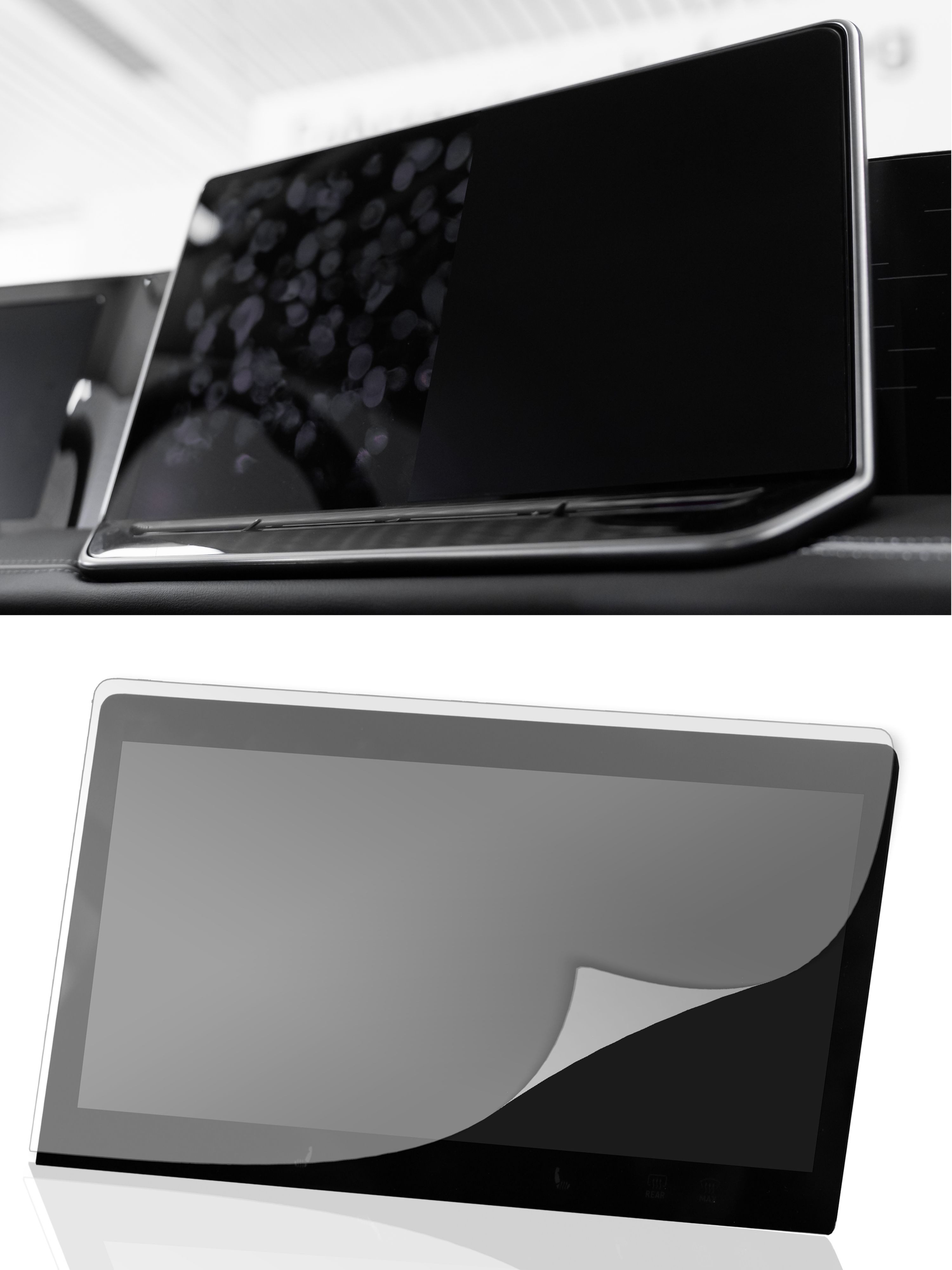 DISSKIN Displayschutzfolie Displayschutzfolie VW Golf 8/Passat/Tiguan/ID.4/ID.5 12,9" ab 2024 für Navigationsgerät / Entertainment System, 1 Stück, Anti-Fingerabdruck