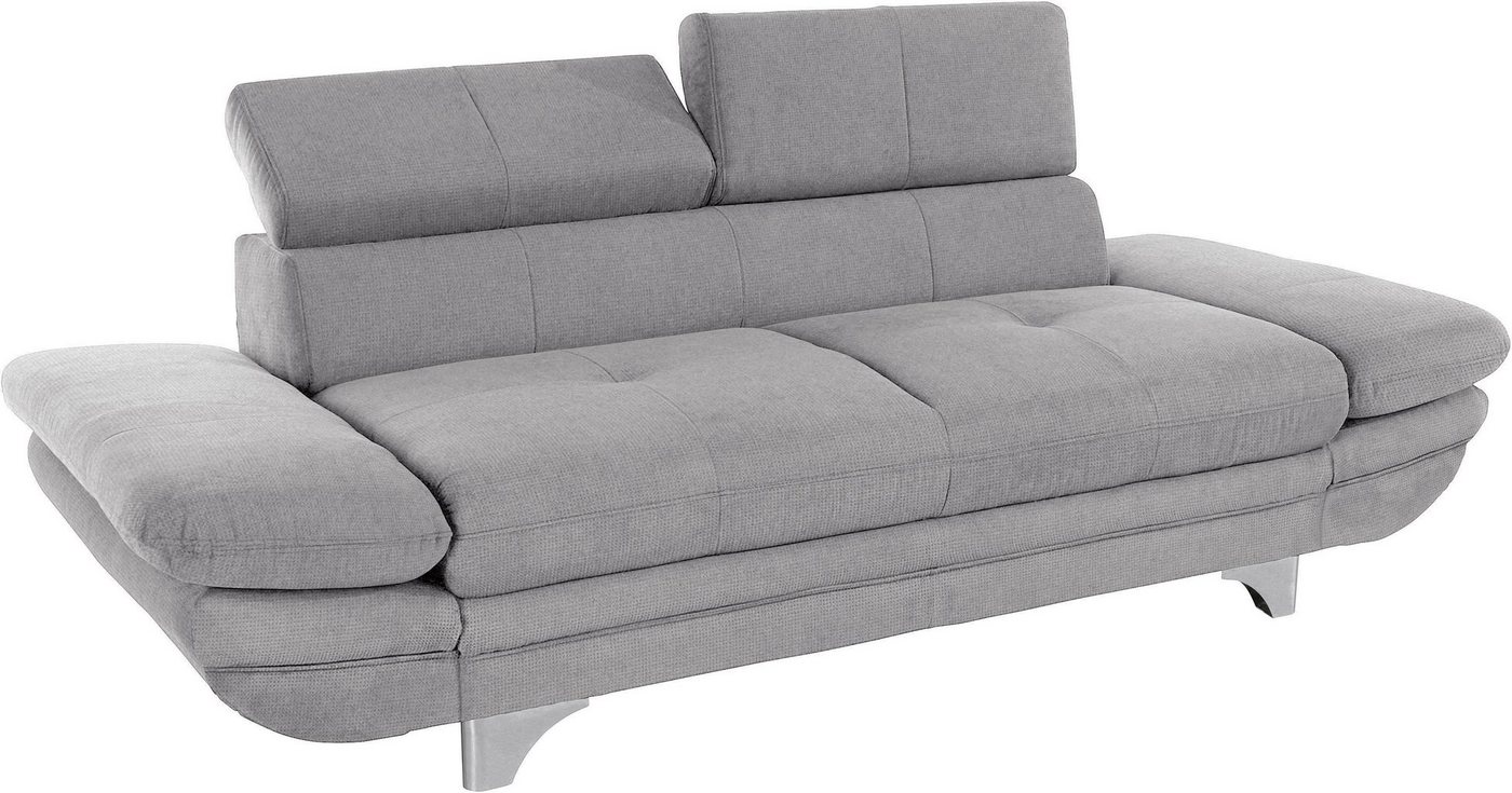 COTTA Polstergarnitur, (Set), Set: bestehend aus 2-Sitzer und Hocker, Sofa inklusive Kopf- und Armteilverstellung-HomeTrends