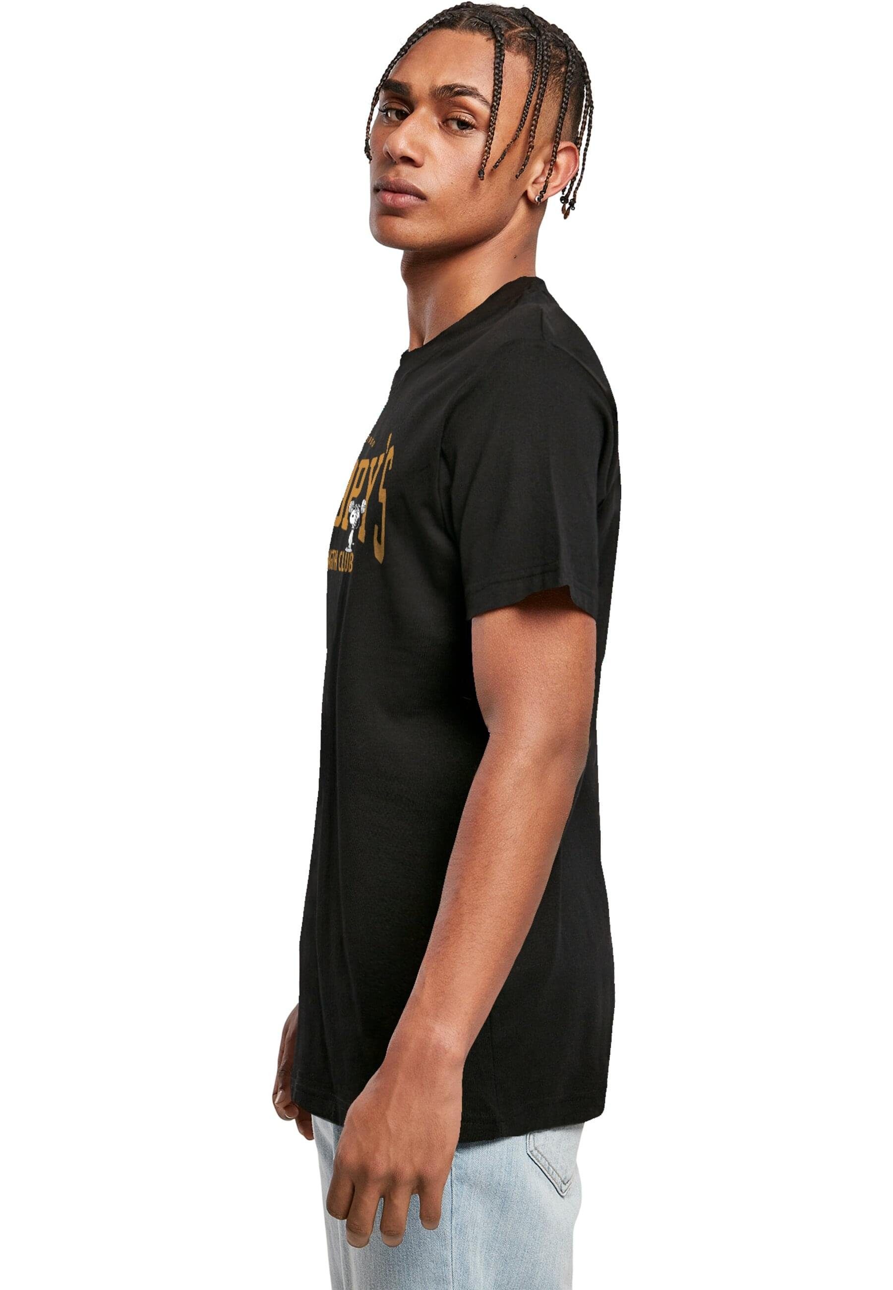 Merchcode T-Shirt Herren (1-tlg) T-Shirt - Neck club Strength black Peanuts Round