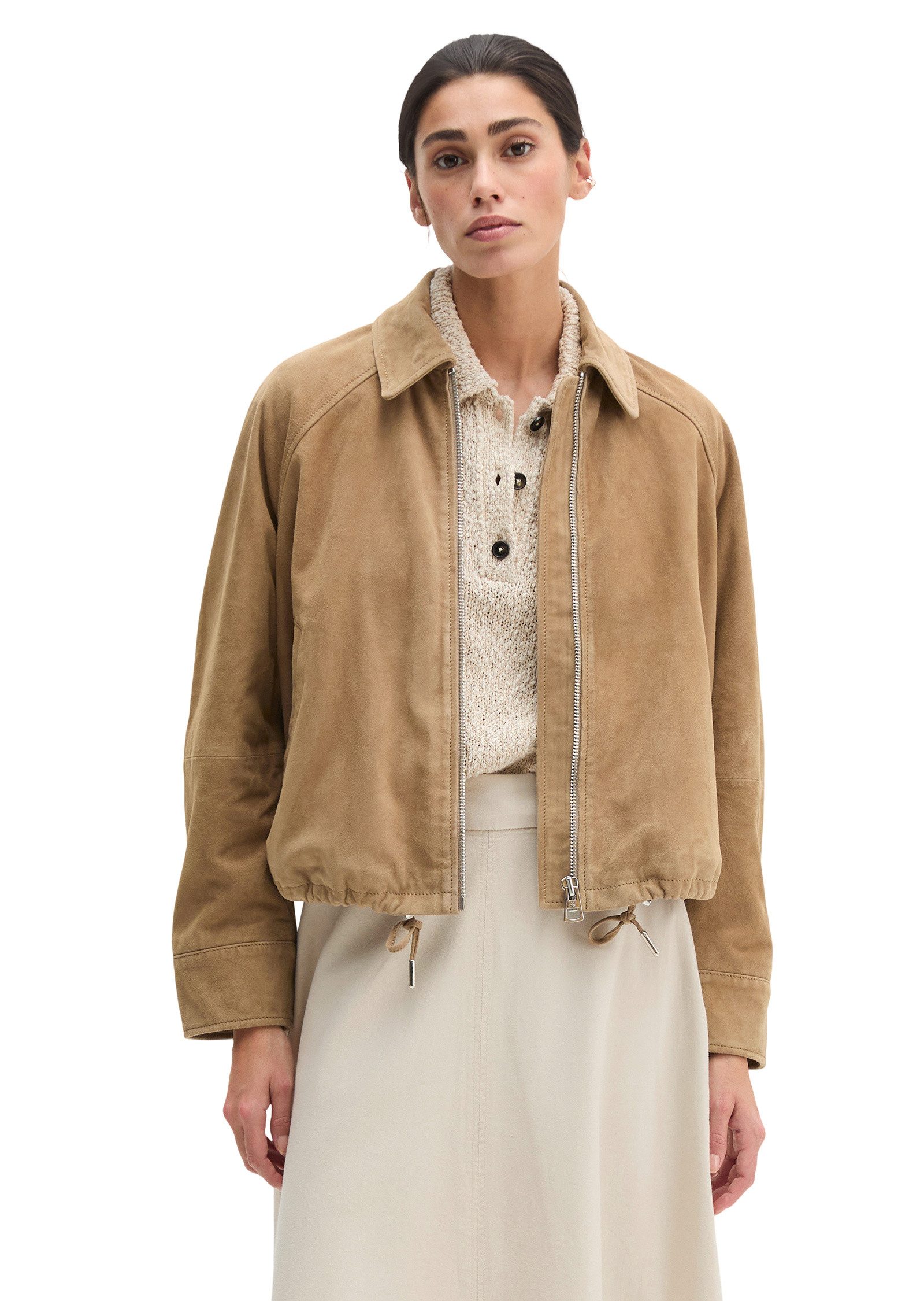 Marc O'Polo Lederjacke aus weichem Ziegen-Veloursleder günstig online kaufen