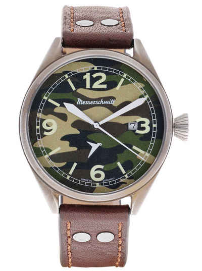 Messerschmitt Quarzuhr für Flieger Vintage Camouflage-Muster