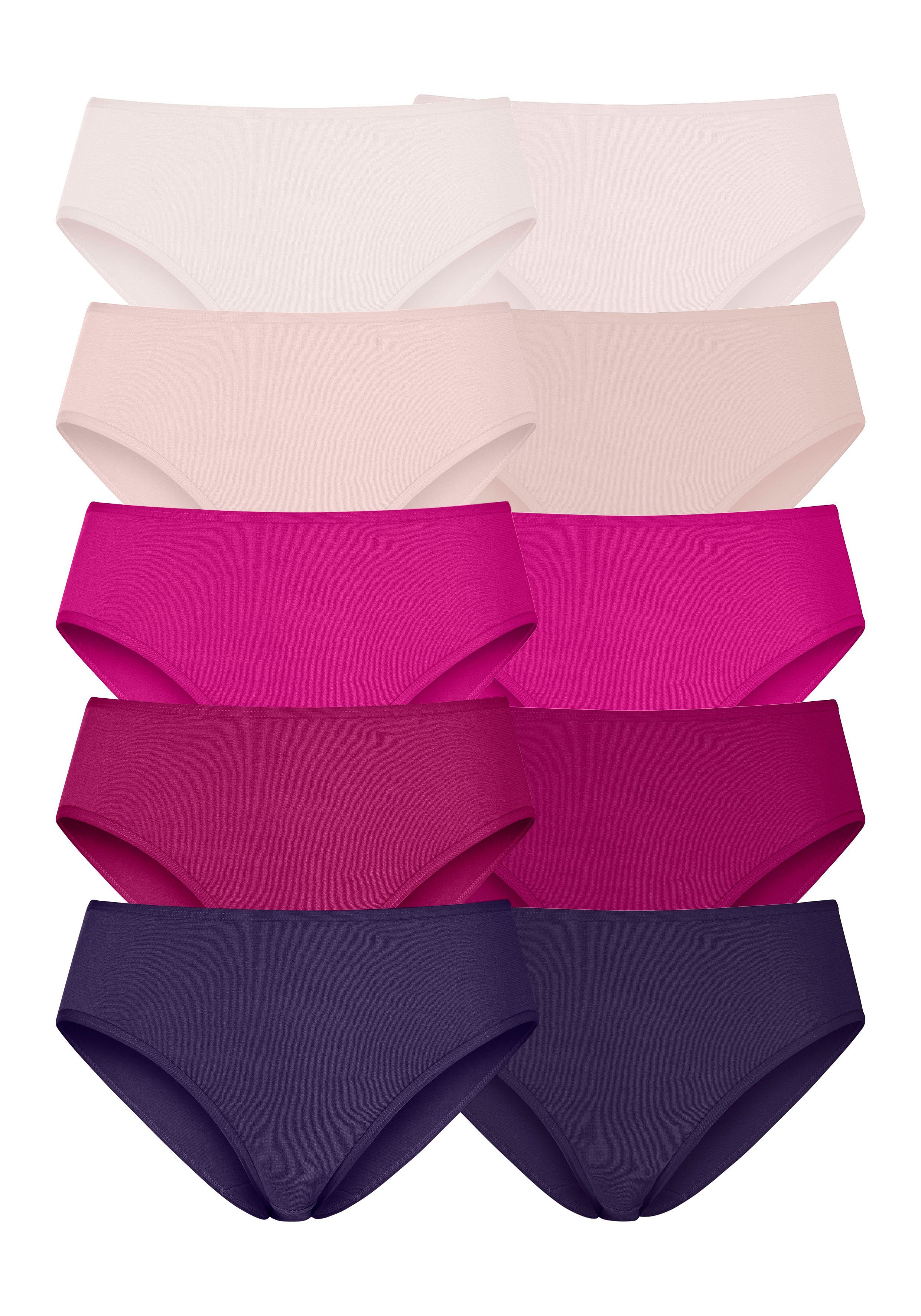 PETITE FLEUR Damen Jazz-Pants Slips – 6er-Pack, Aus Weicher Baumwolle, Mit Normalem Beinausschnitt