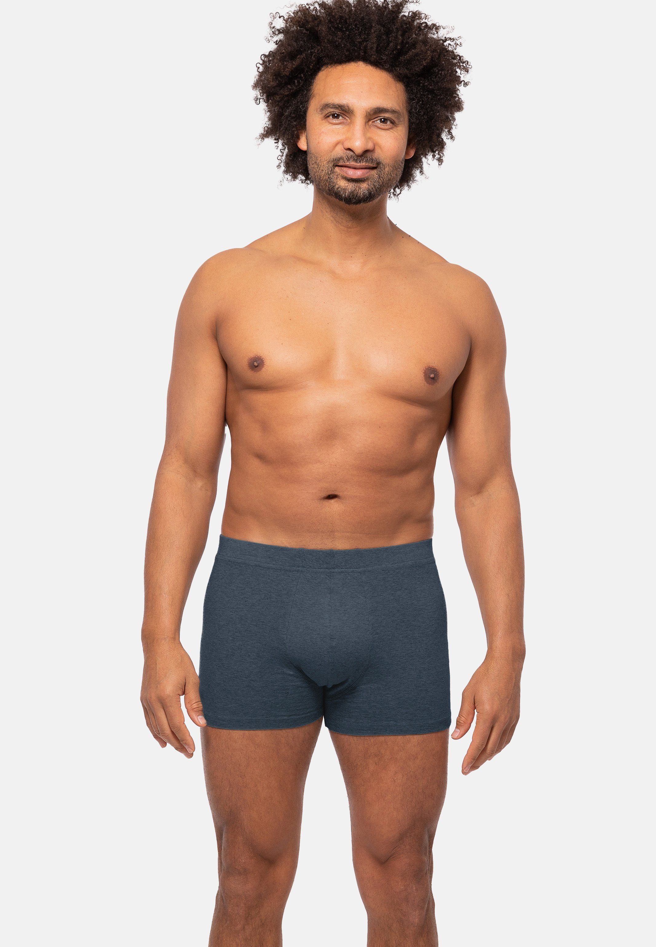 Almonu Retro Boxer 6er Pack Organic Cotton - Melange (Spar-Set, 6-St) Retro Short / Pant - Baumwolle - ohne Eingriff