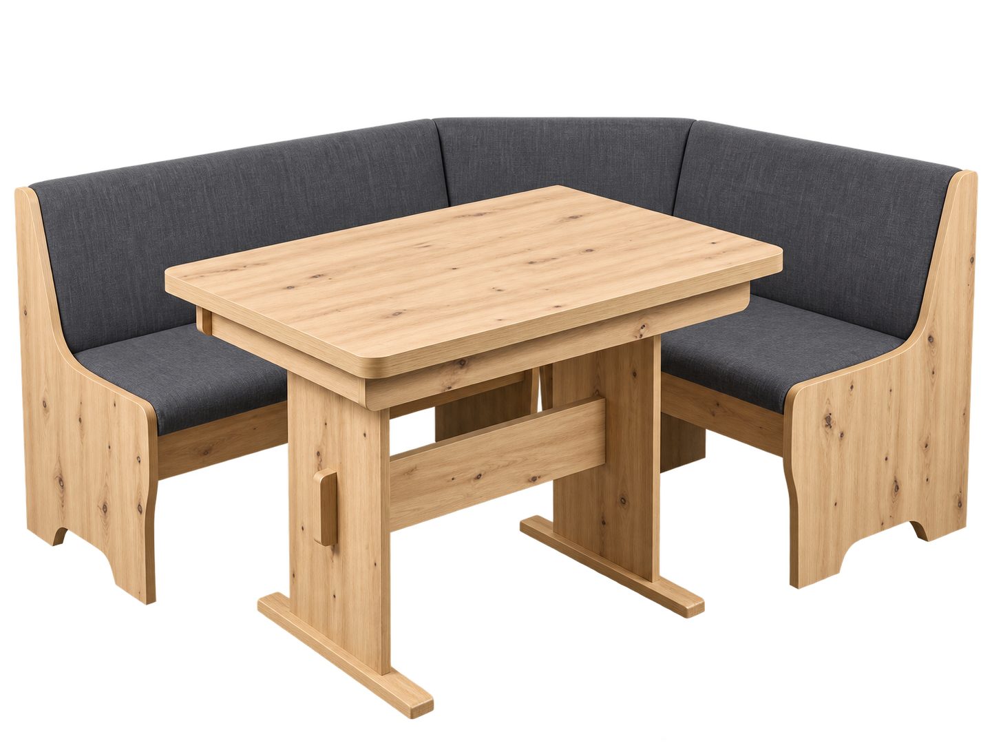 Stolebaenk Eckbankgruppe Bremen MANITI, (Eckbank Set, 1xEckbank, 1xTisch, 2x Stuhl), Beidseitig aufbaubar – Bild 3 von 5