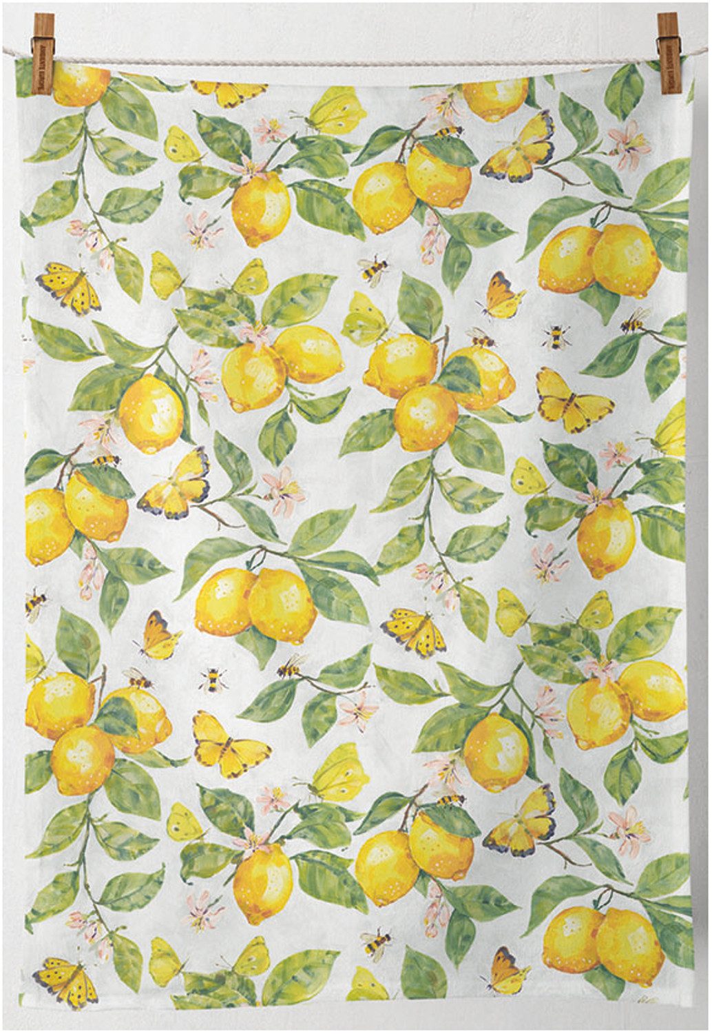 Ambiente® Geschirrtuch Fresh lemons, (1-tlg., 1-teilig), Geschirrtücher ca.50x70cm Baumwolle