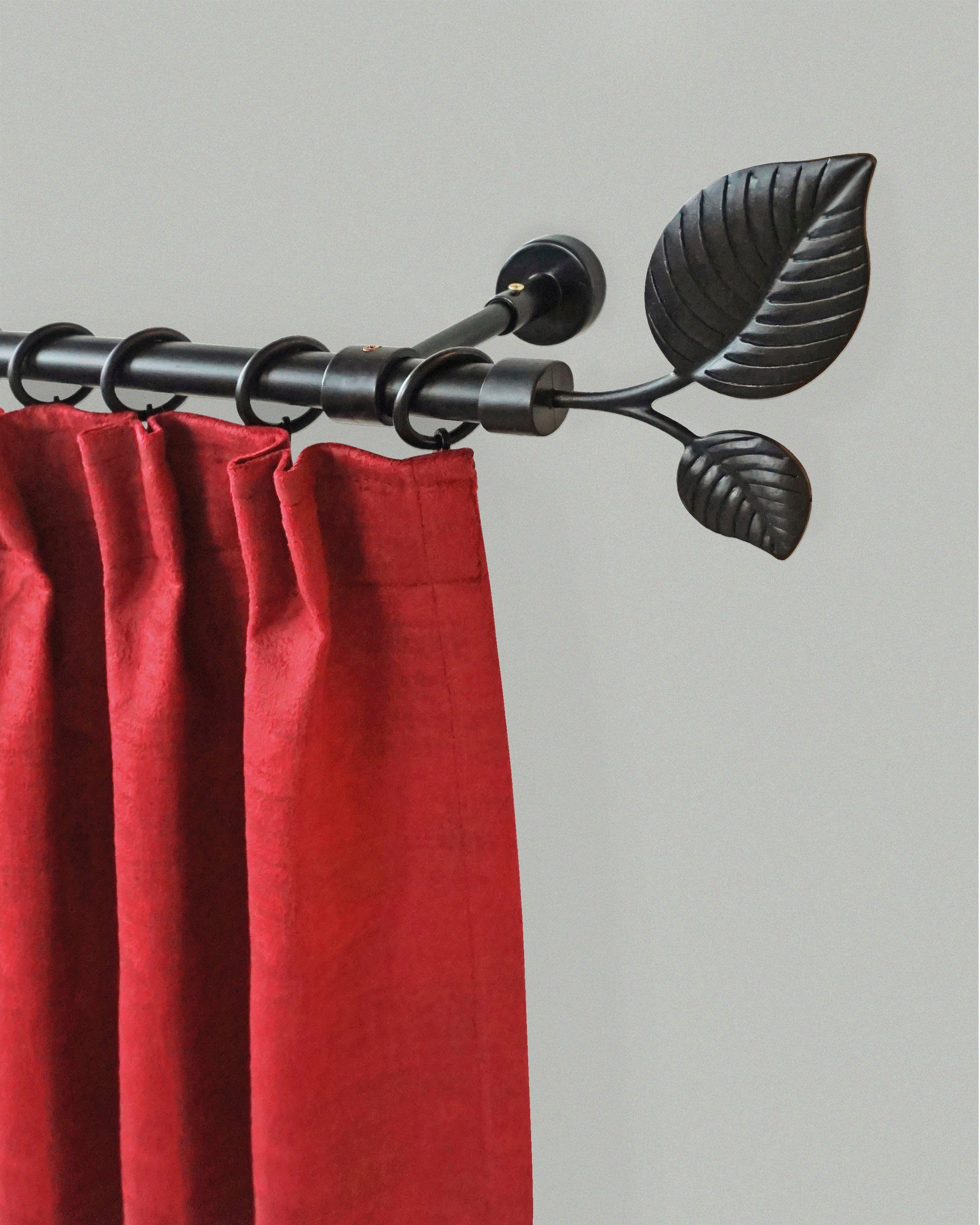 GARESA Gardinenstange BLATT, Ø 20 mm, 1-läufig, Wunschmaßlänge, mit Bohren, günstig online kaufen