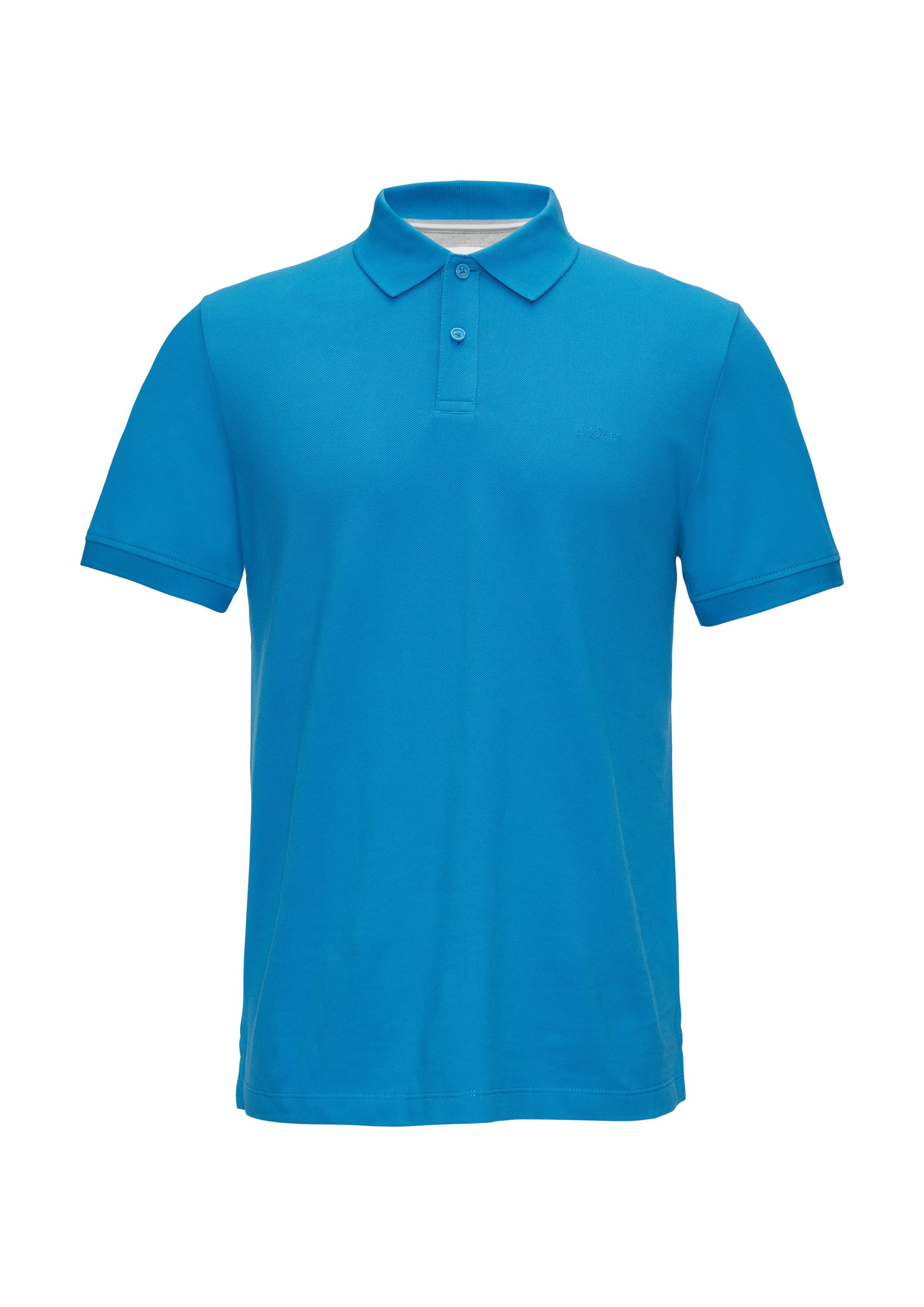 s.Oliver Kurzarmshirt Polo-Shirt Poloshirt aus Baumwollpiqué