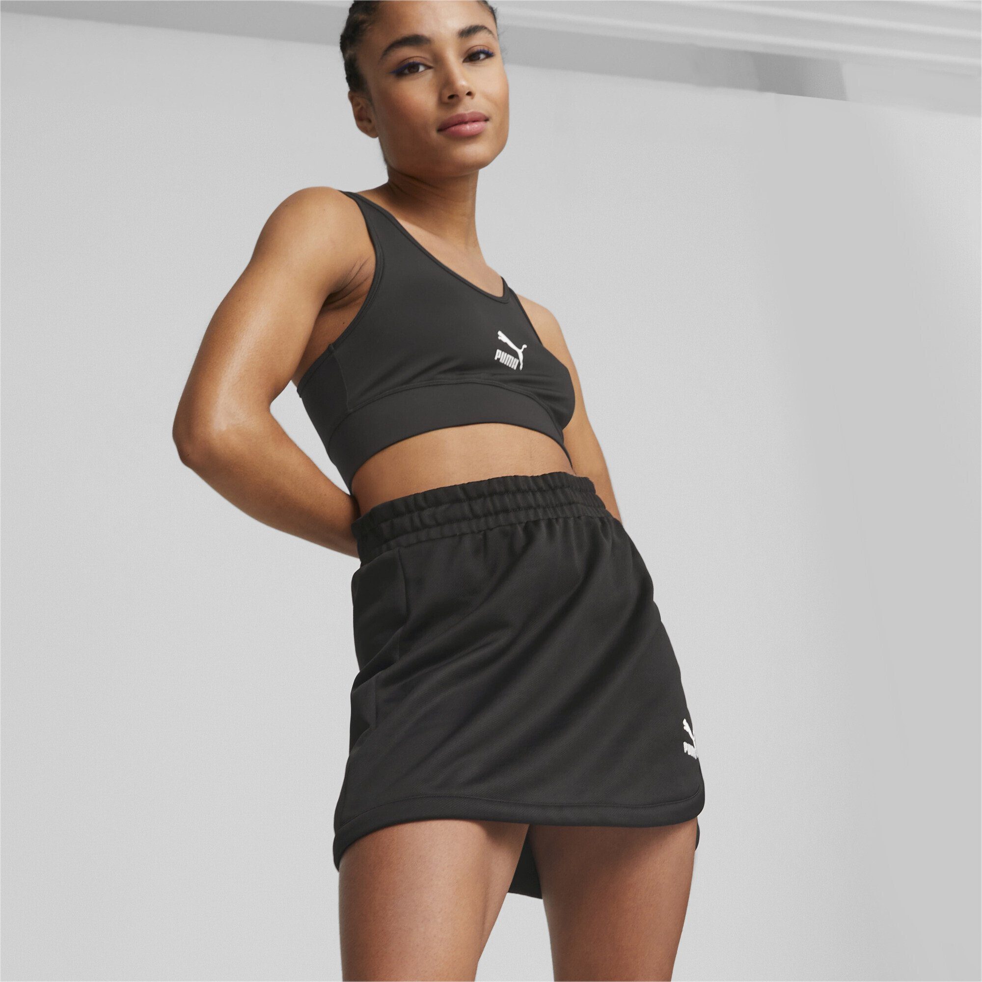 PUMA Jerseyrock Classics Rock Damen A-Linie Black